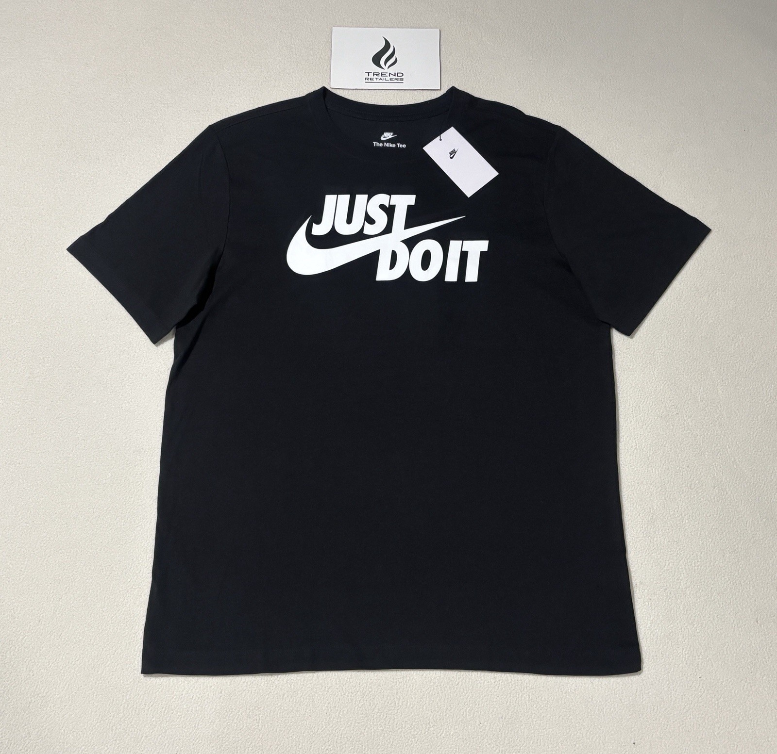 Nike Sportwear Just Do It Swoosh Graphic T-Shirt Black White Men’s XL AR5006-011