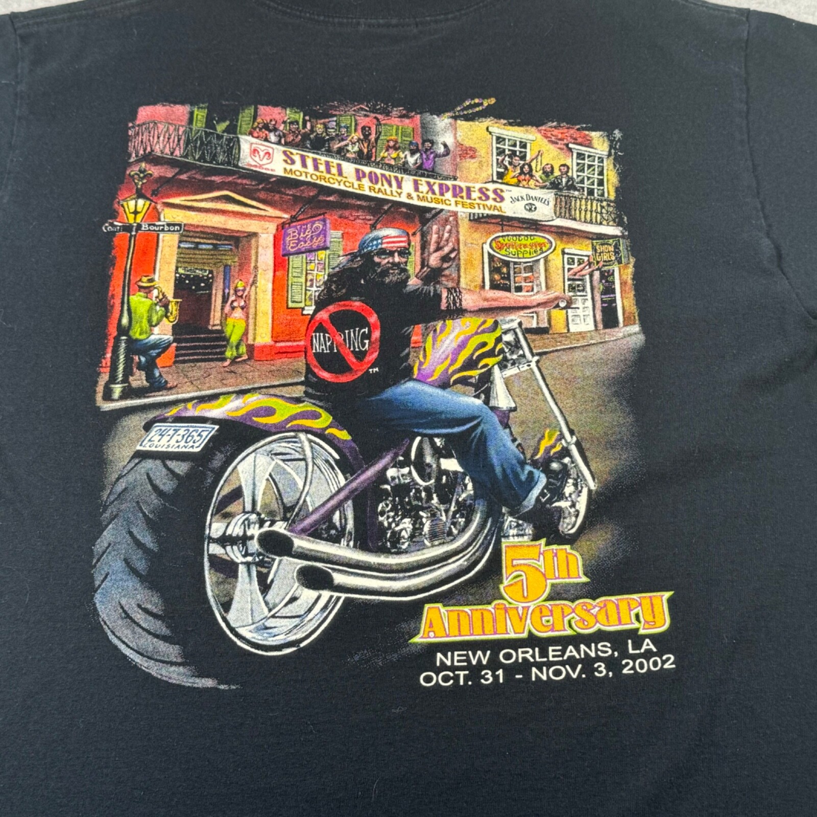 Steel Pony Motorcycle Rally Shirt Adult Medium Black Music Festival Bikes Mens