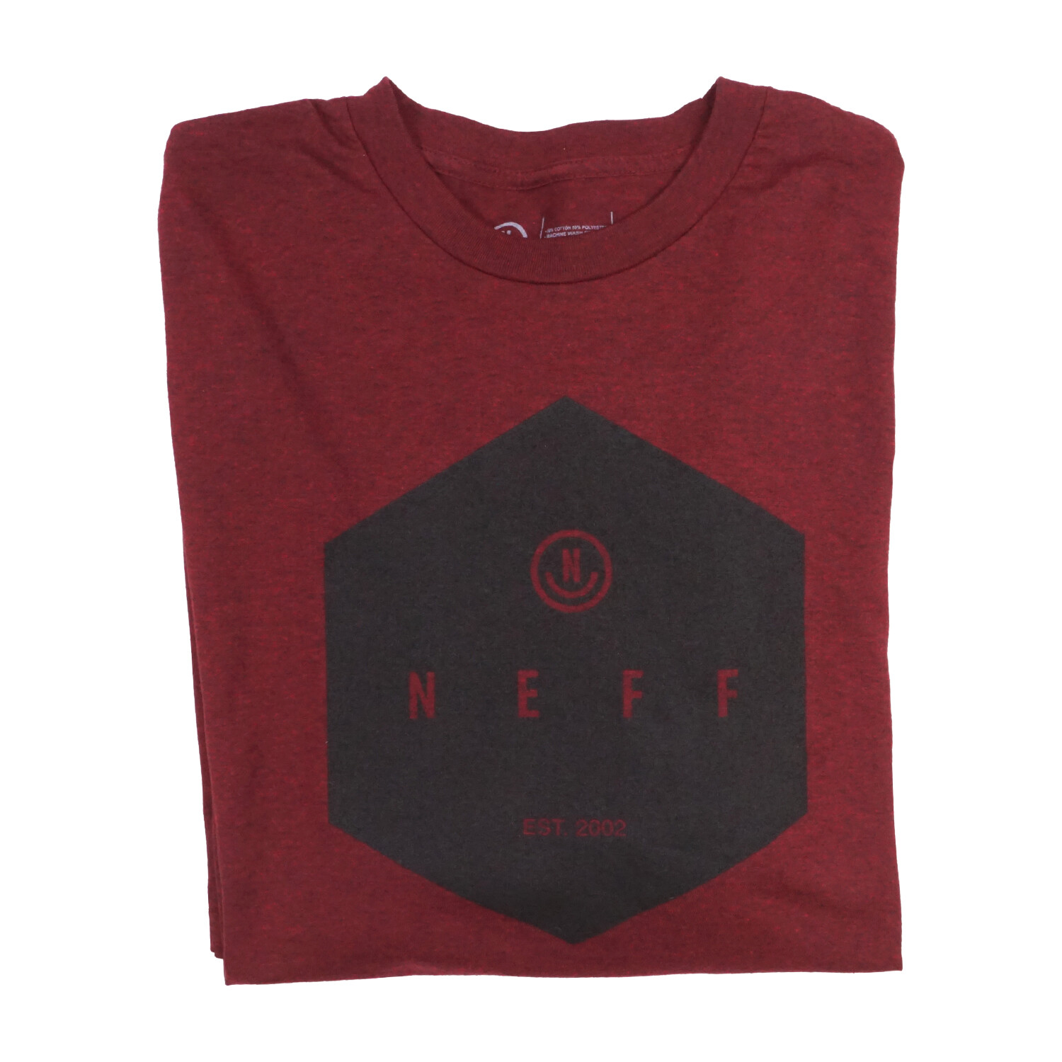 Neff Geometric Logo Mens T shirt BURGUNDY OFFICIAL ITEM
