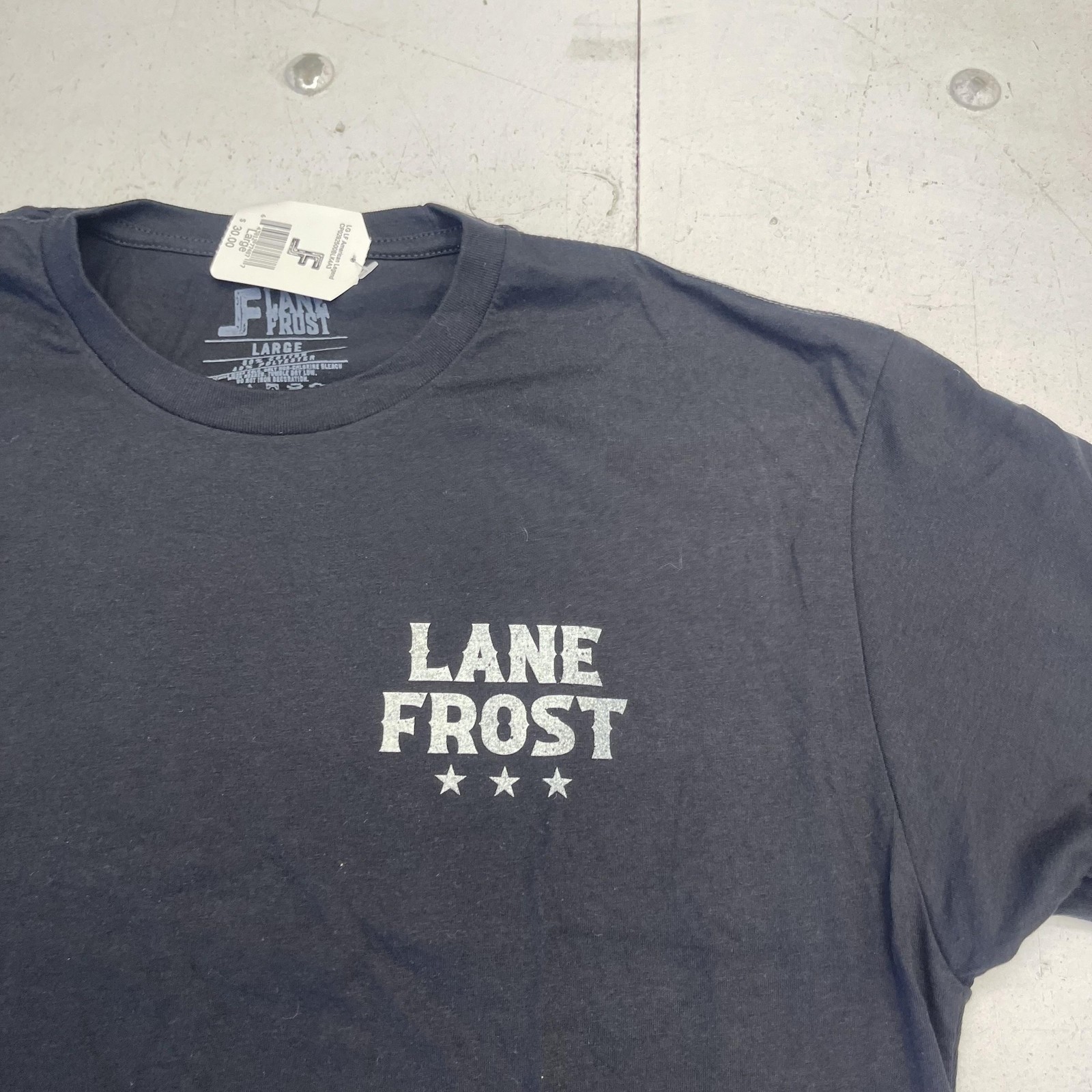 Lane Frost Shirt Mens Large Black America Forever Bull Rider Graphic Tee