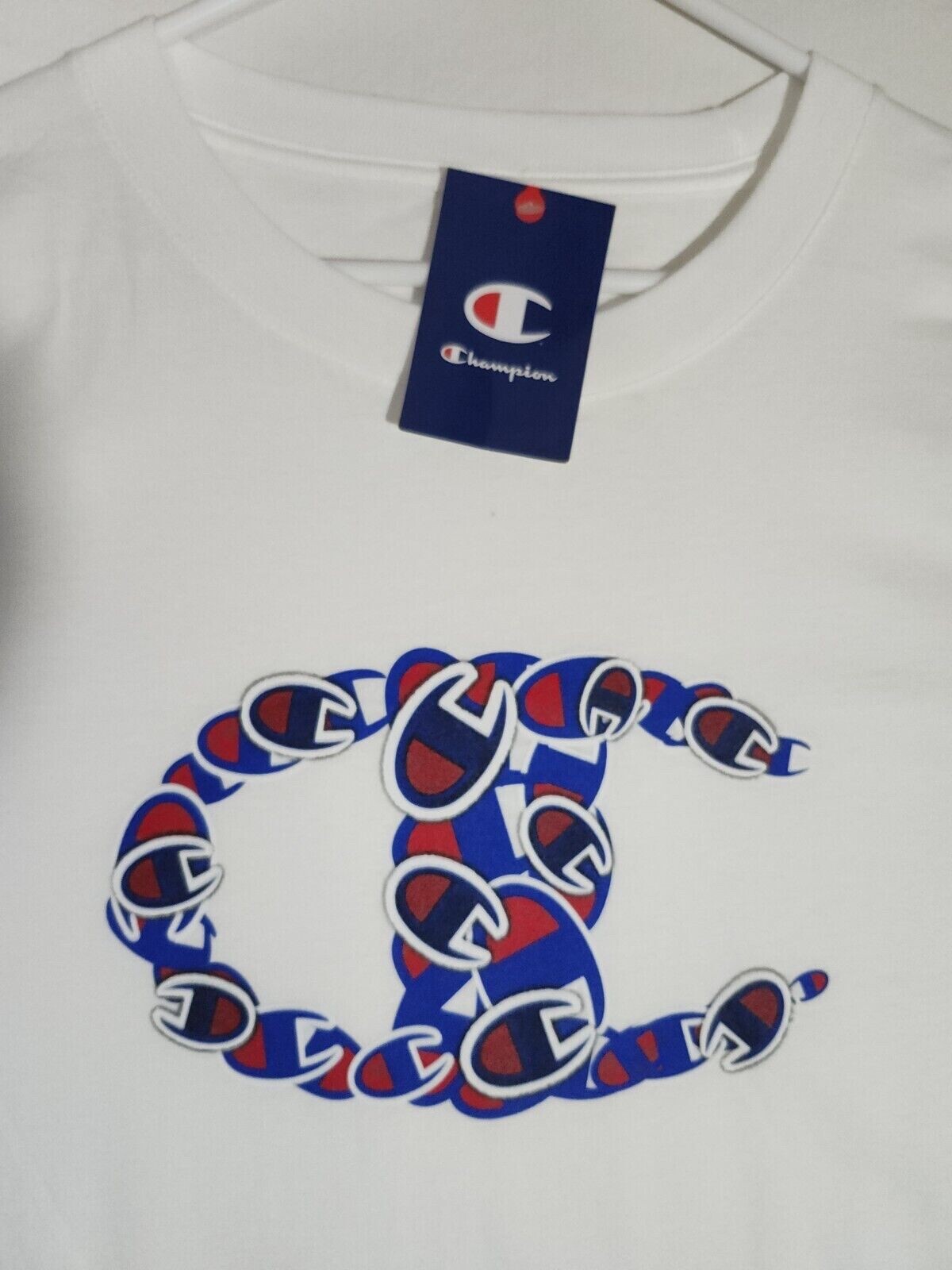 Champion T-Shirt short sleeve 4XB Big White Classic Tee with Logos – NWT