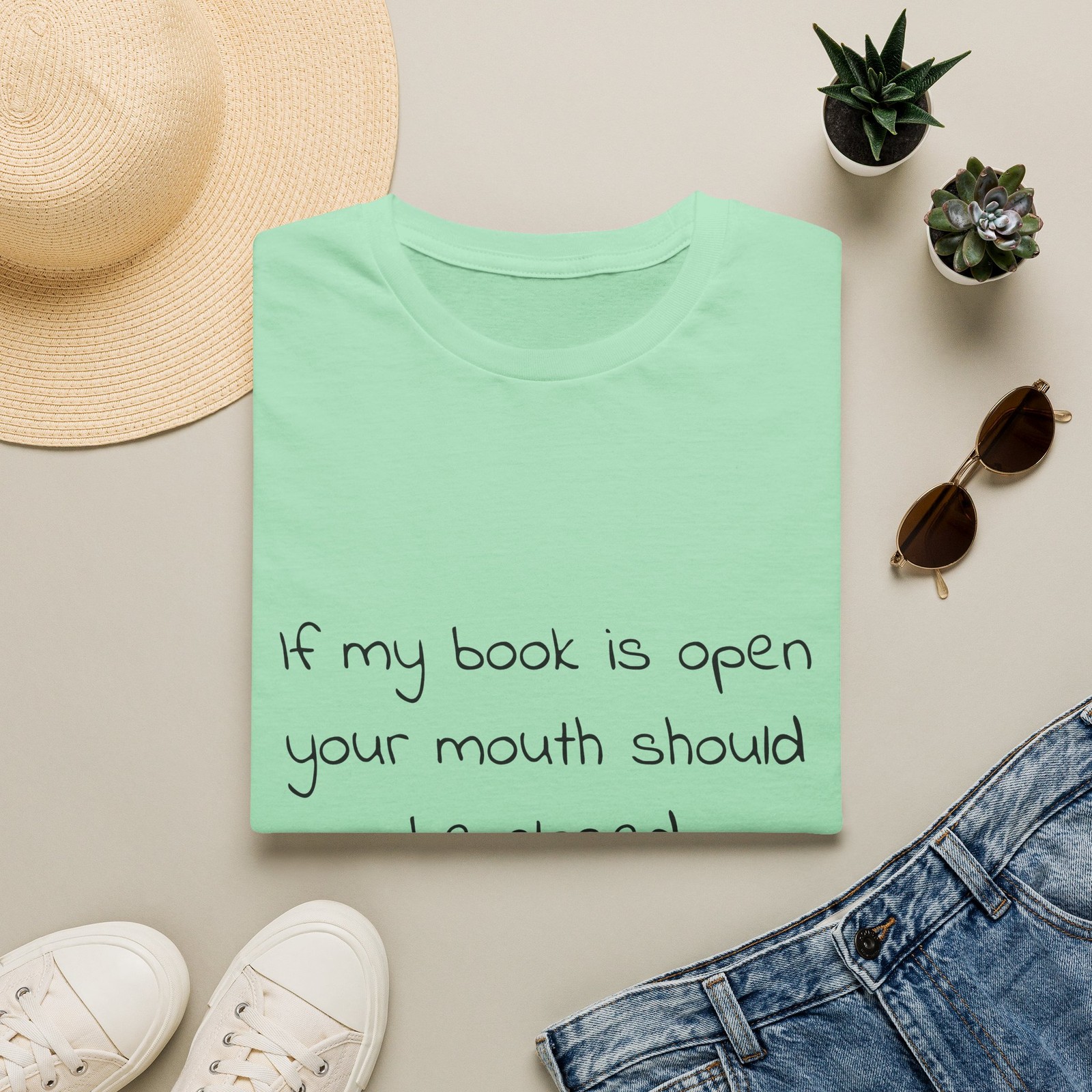 If my book is open your mouth should be closed T-Shirt | Reading Quote