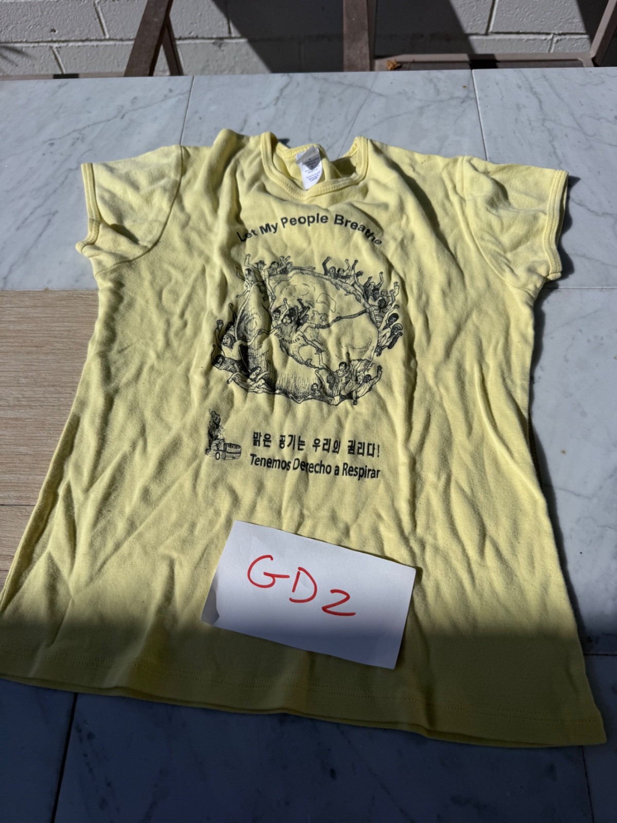 LET ME BREATH T-Shirt Anti-Fascist Political Activist Tee size M gd2