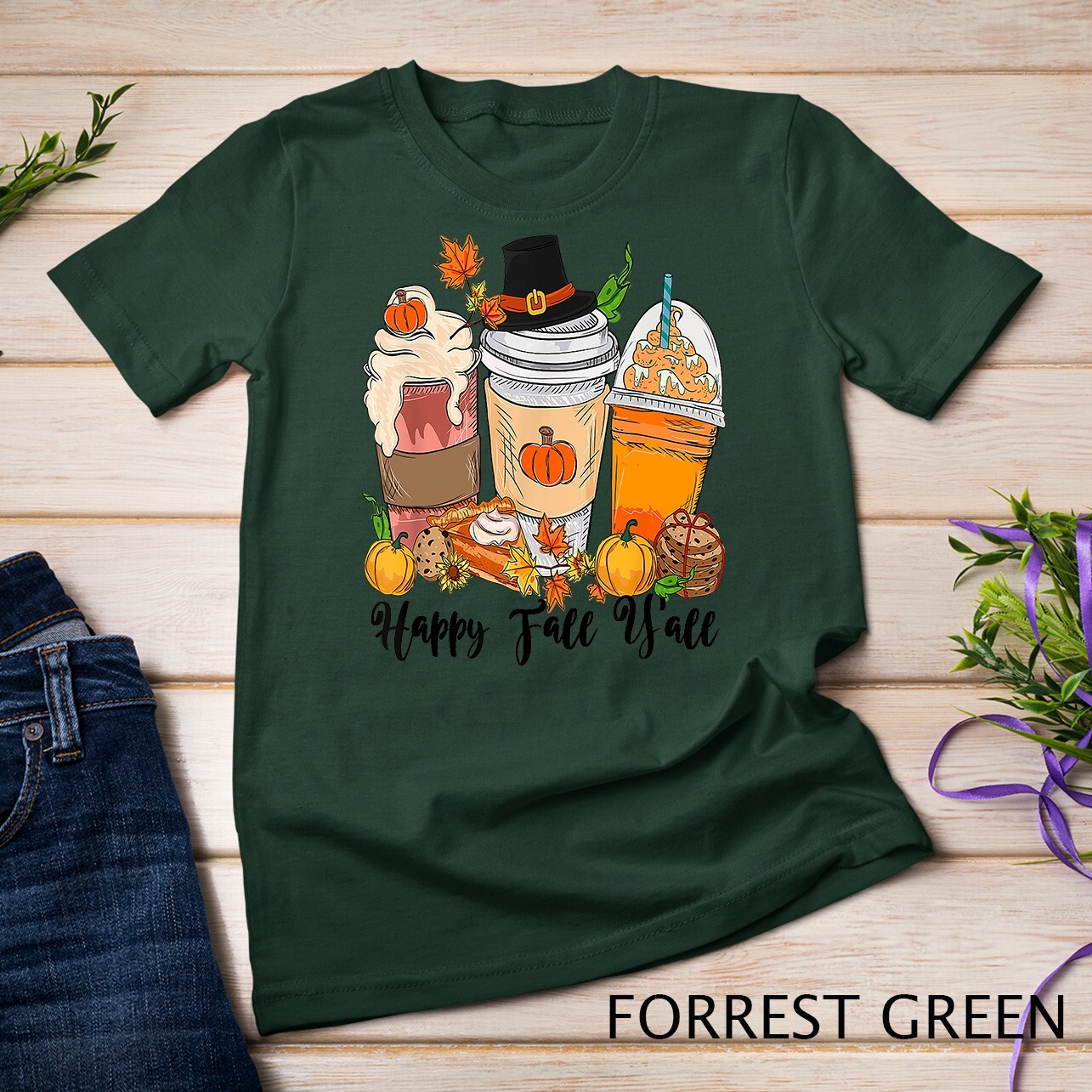 Happy Fall Y’all Pumpkin Truck Autumn Thanksgiving Unisex T-shirt
