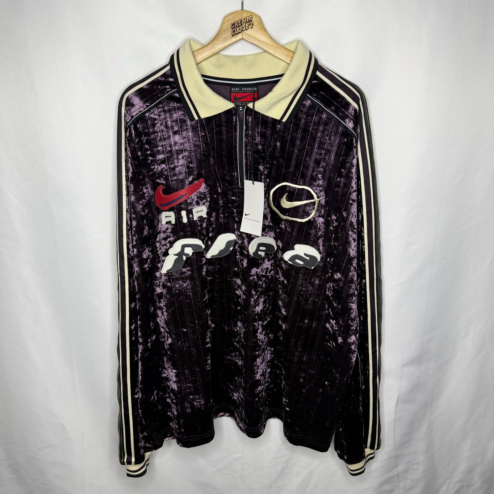 Cactus Plant Flea Market CPFM Nike Air Just Do It Soccer Jersey Burgundy Ash L