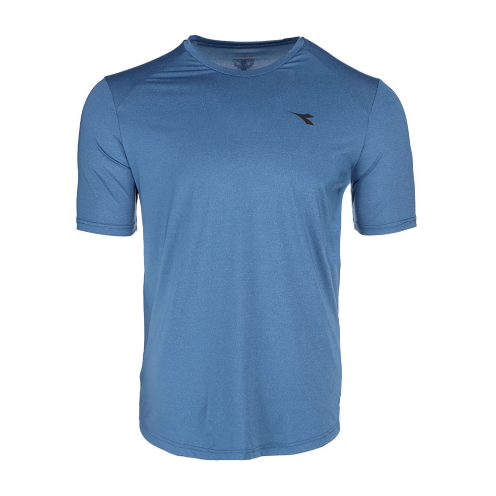 diadora Tech Crew Neck Short Sleeve Athletic T-Shirt Mens Blue Casual Tops 17964
