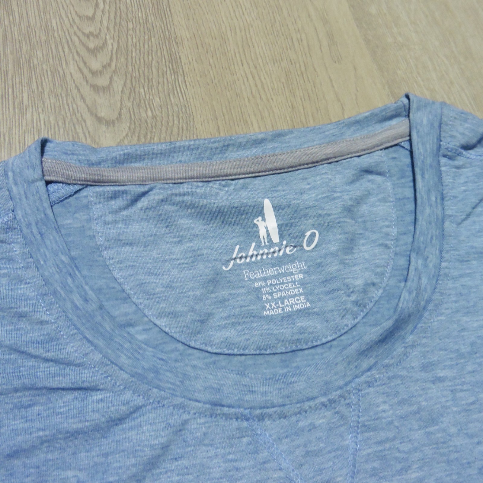 JOHNNIE O Mens 2XL XXL THE COURSE T SHIRT PERFORMANCE GOLF TEE TIDE BLUE AQUA