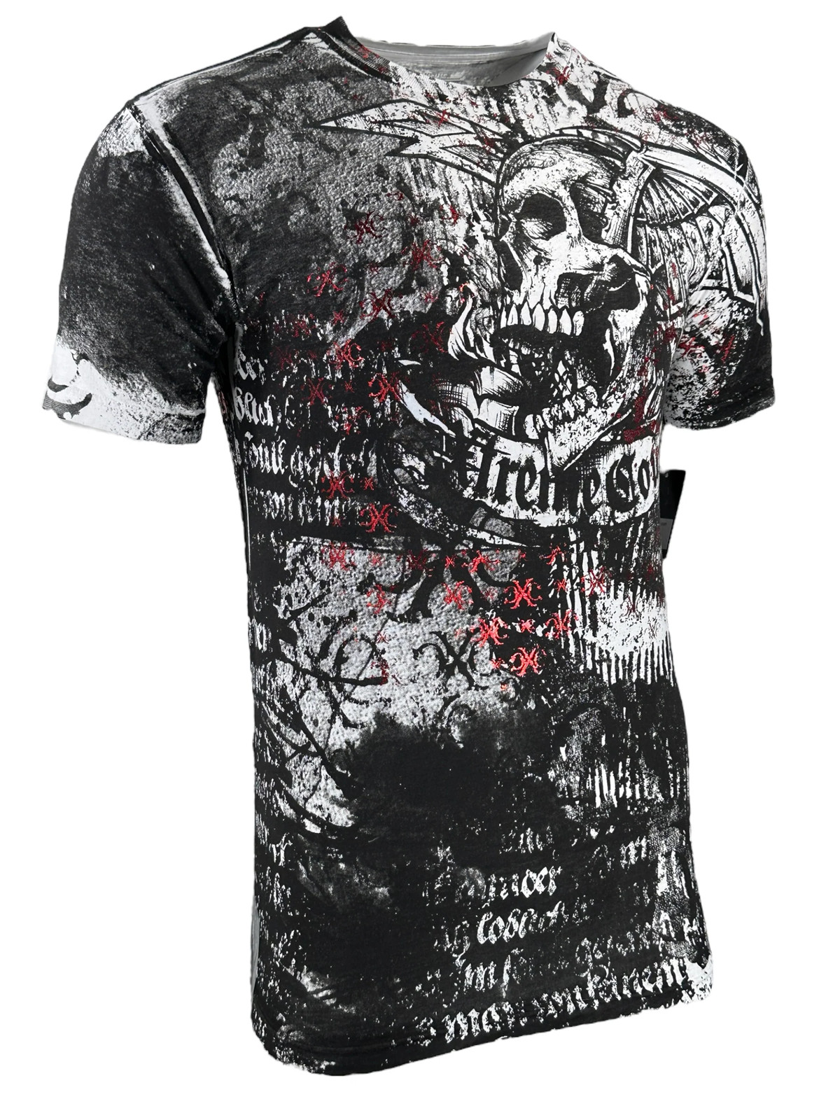 Xtreme Couture By Affliction Men’s T-shirt Combatant Skull Biker S-5XL