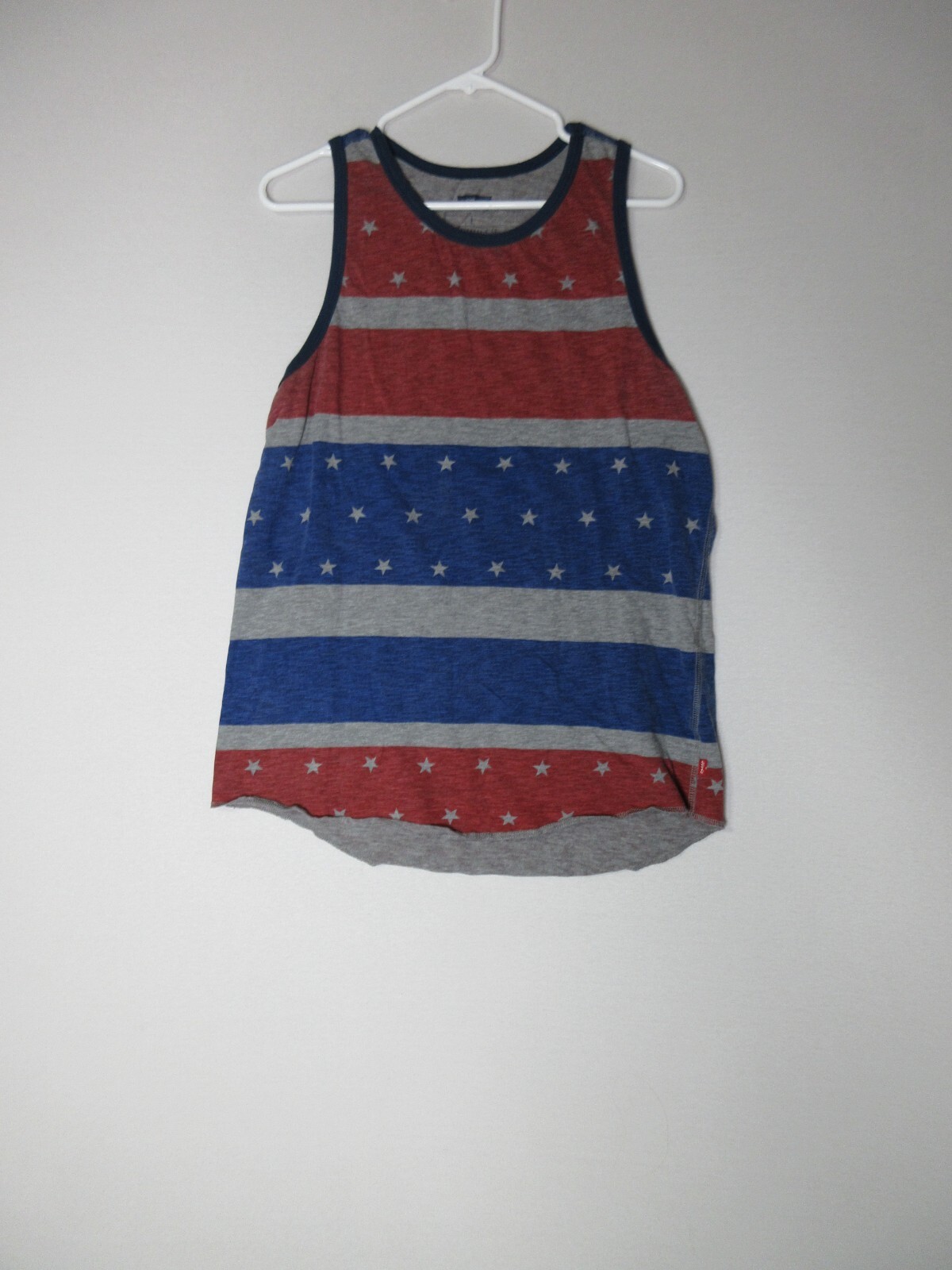 Levi’s Mens Striped Stretch Scoop Neck Tank Top Sleeveless Size L Multicolor