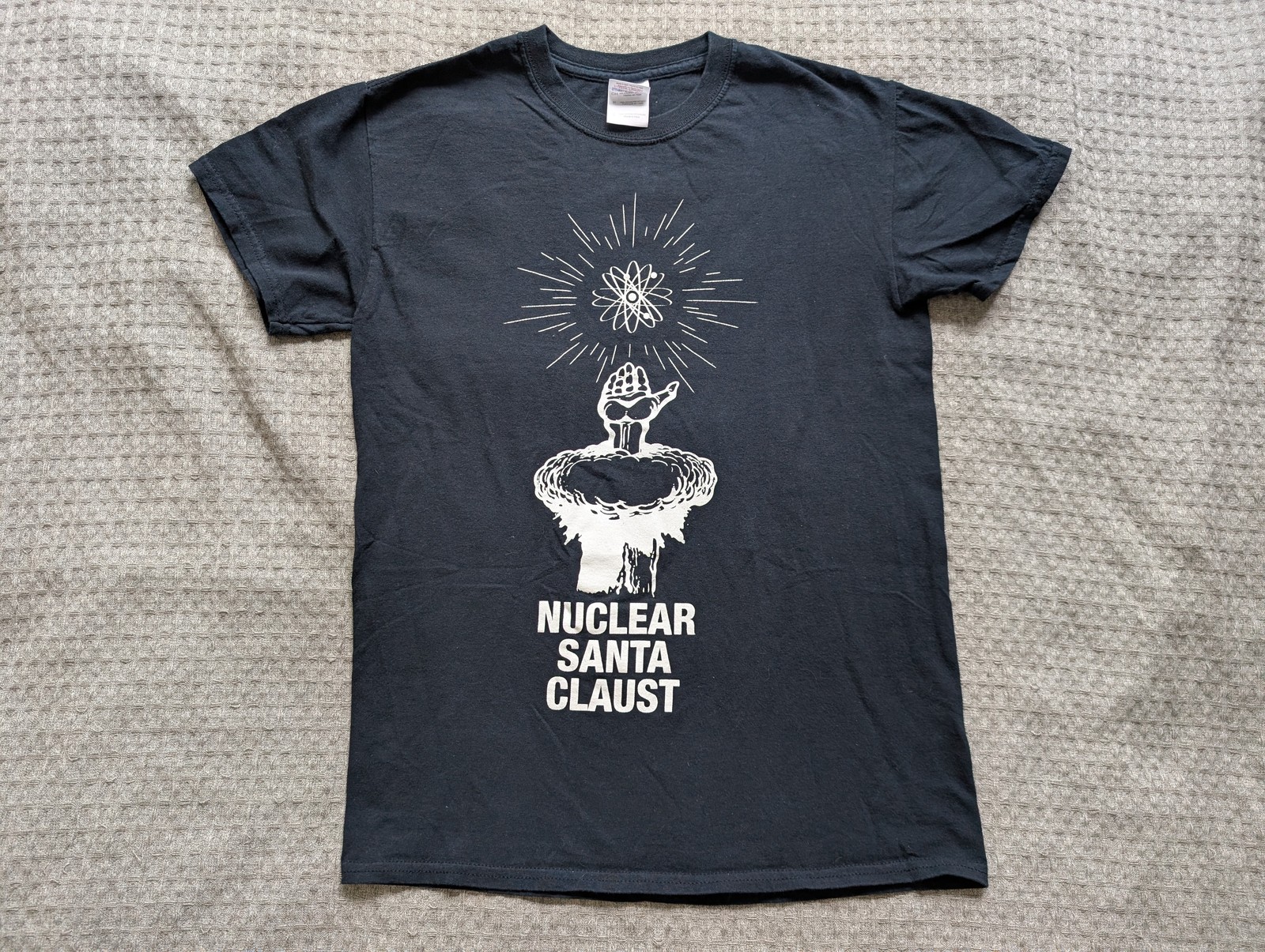 Nuclear Santa Claust Shirt Mens Small Black Don Giovanni Records Band Tee Punk