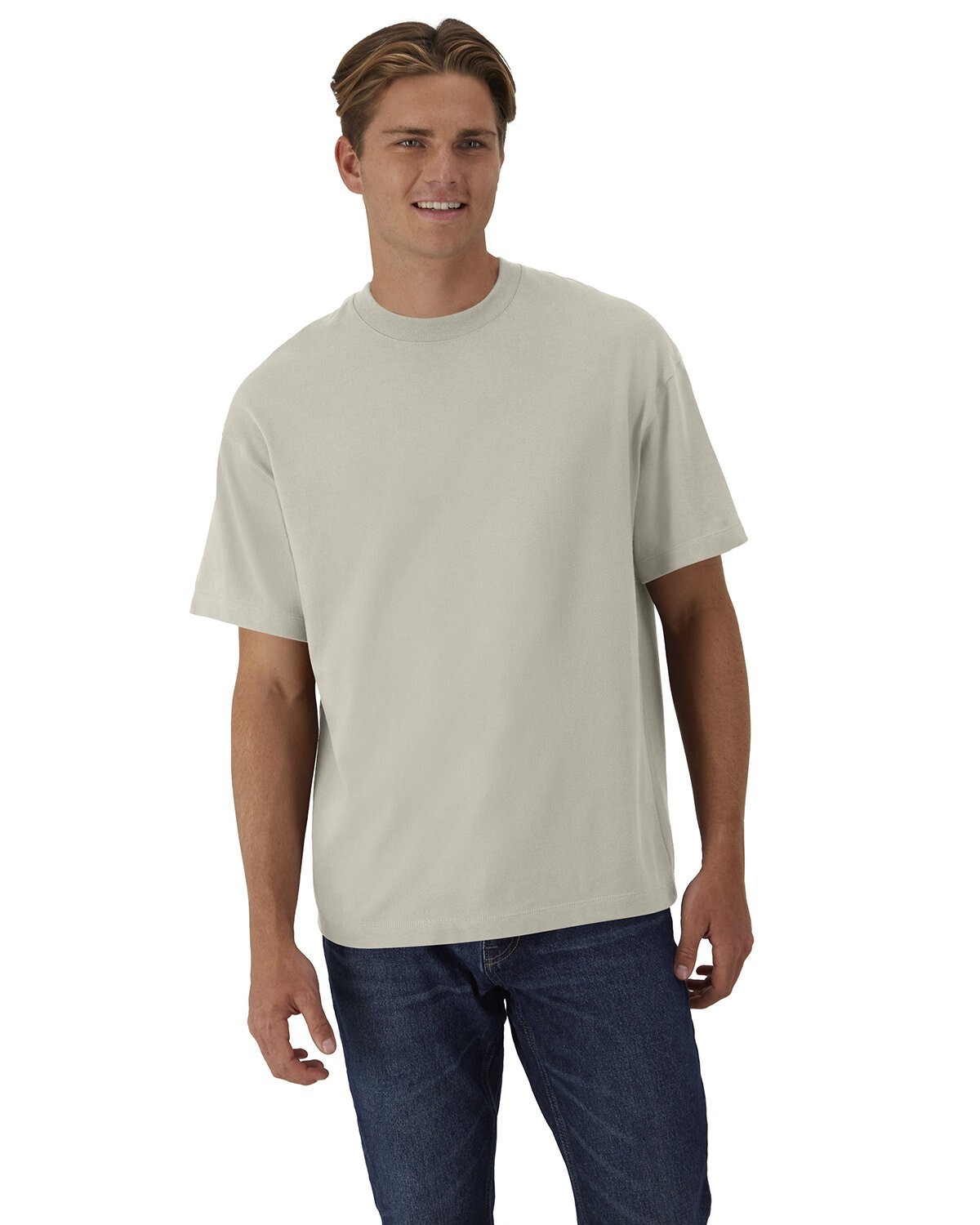 Hanes 5180R Unisex 100% USA Grown Ringspun Cotton Jersey Retro Beefy T-Shirt