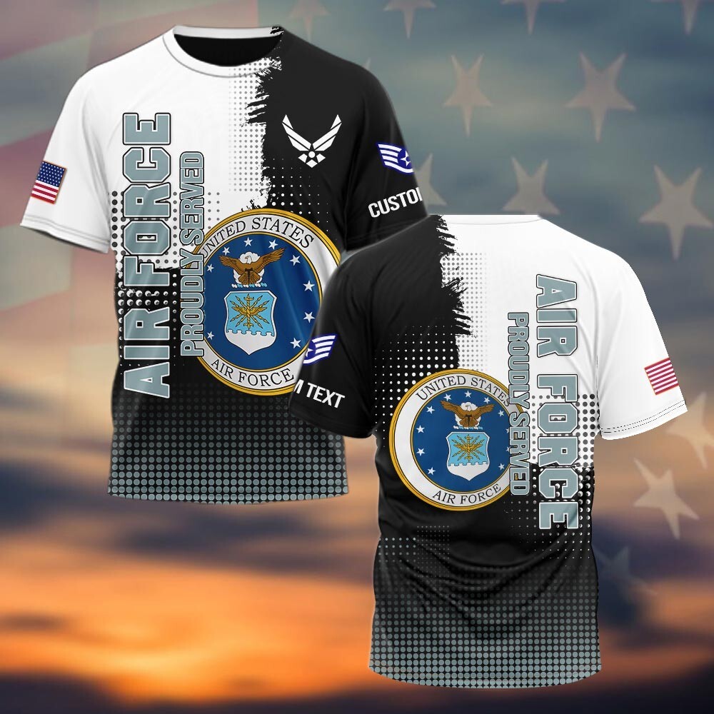 Customized US Air Force Veteran Military All Over Printed 3D shirt S-5XL