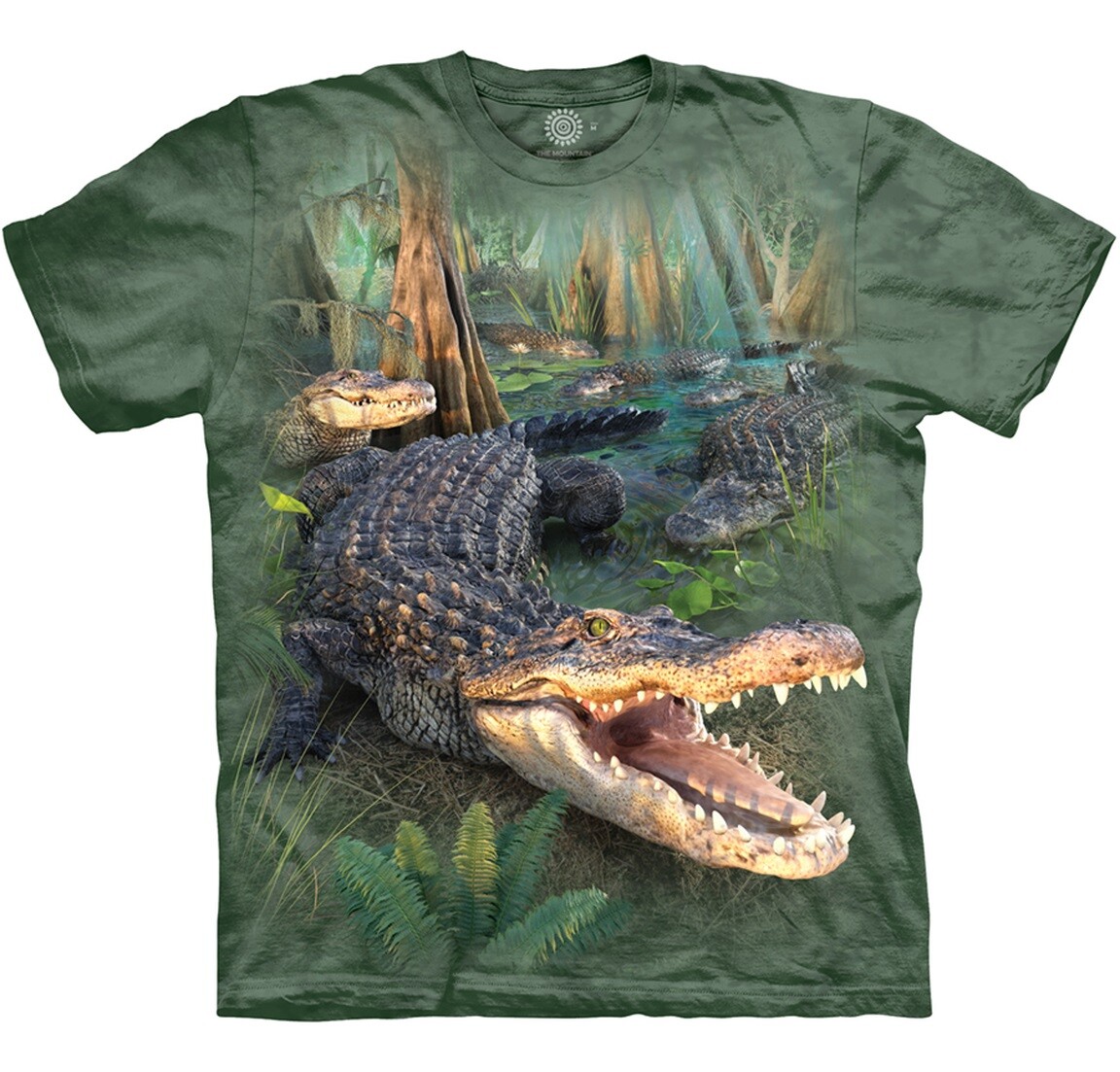Alligator Gator Parade Crocodile Reptile Swamp Green The Mountain Shirt S-5X