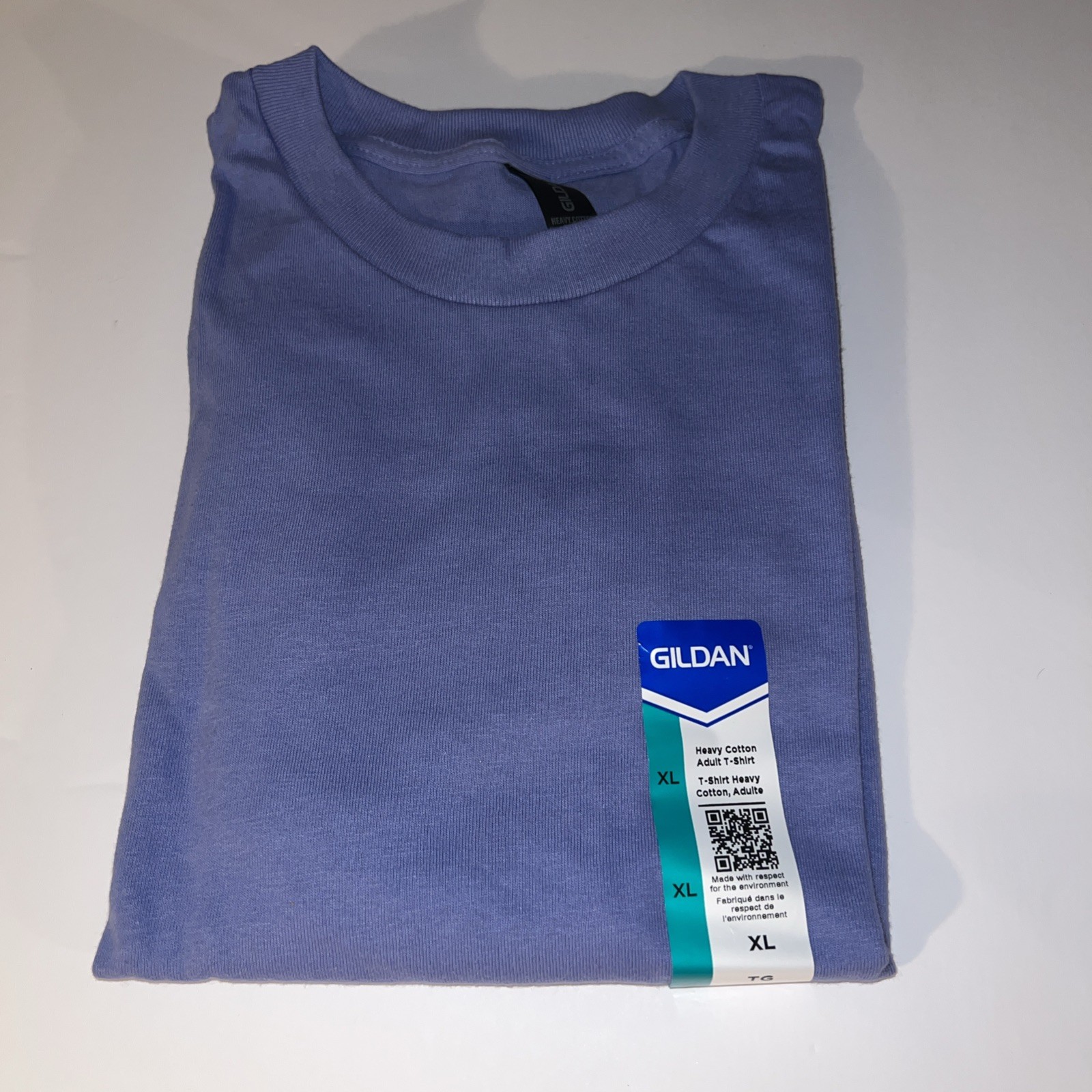 Gildan Mens G500 Solid Heavy Cotton Plain Short Sleeve Violet Casual Fit T-Shirt