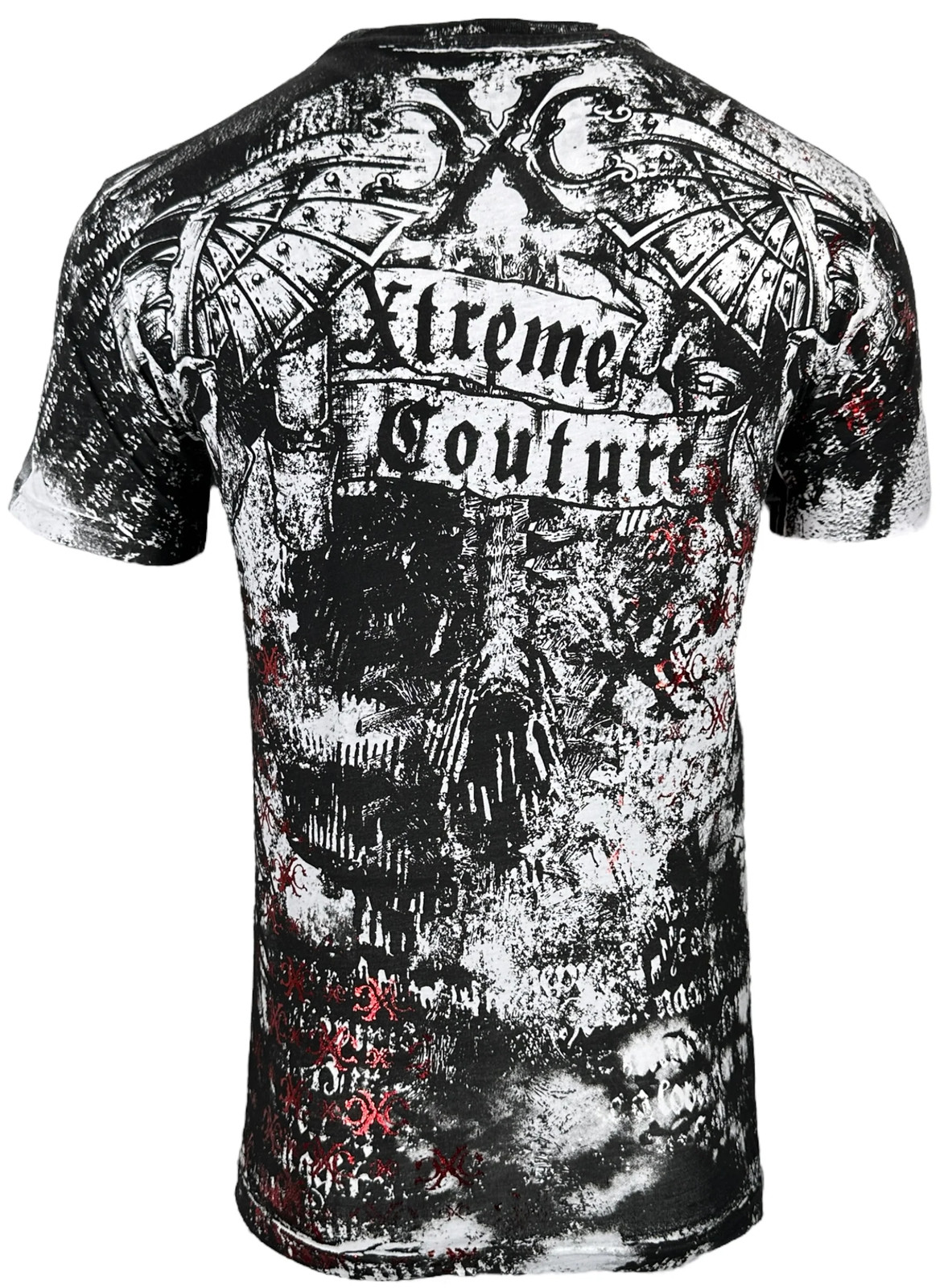 Xtreme Couture By Affliction Men’s T-shirt Combatant Skull Biker S-5XL