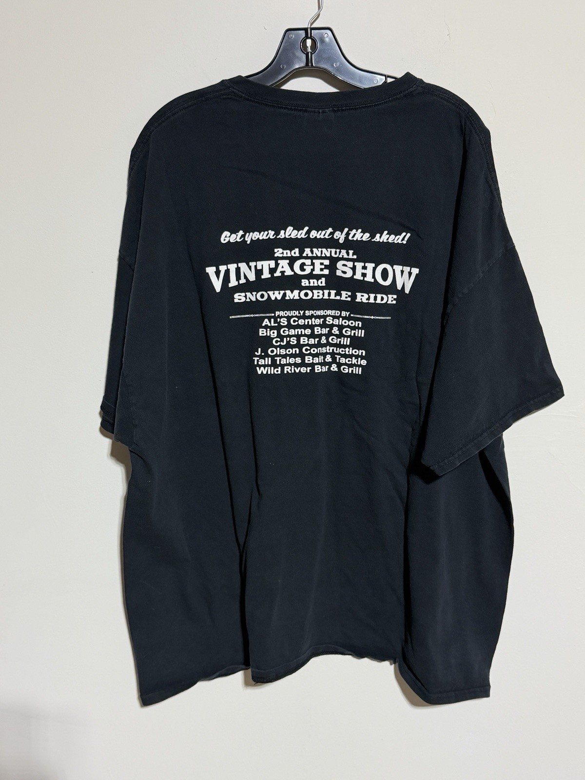 Vintage Frost N Exhaust Black T Shirt 3XL Snowmobile Get Your Sled Out The Shed