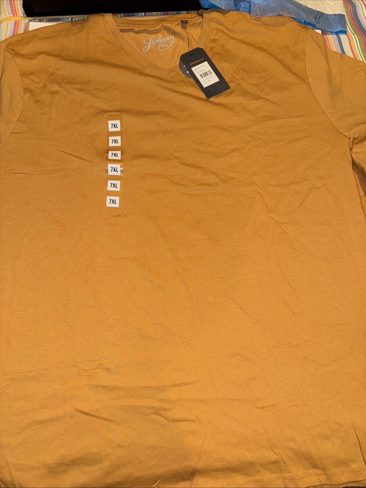 Johnny Bigg Men’s 7XL Blue V Neck T-Shirt – NWT