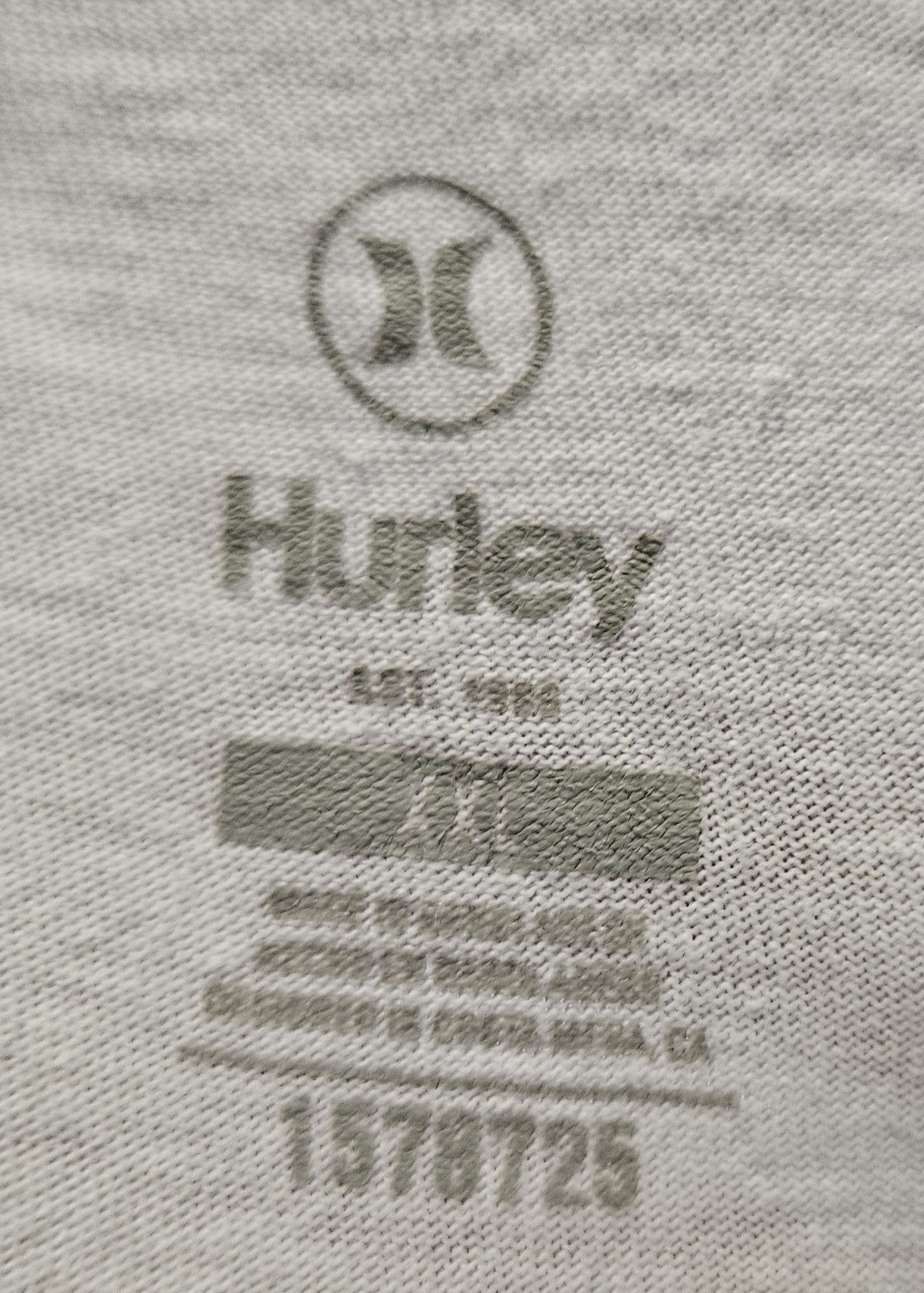 N/A HURLEY mens big &tall T-shirt SIZE 2XL COLOR WHITE
