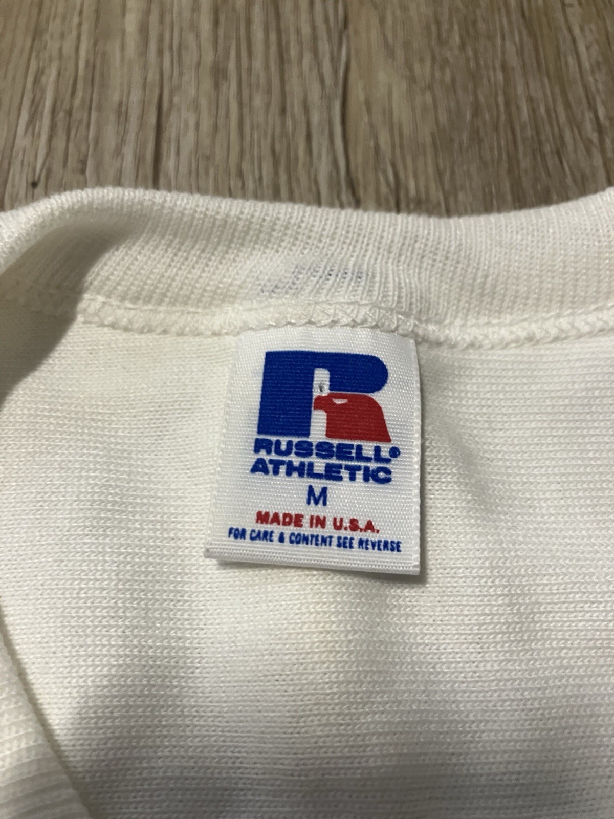 Vintage Russell Athletic Shirt Westlake Double Sided Sz. M Made In USA