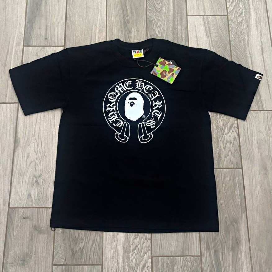 A Bathing Ape BAPE x Chrome Hearts Black tee size S