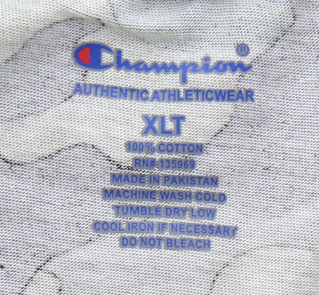 Champion Men’s T-Shirt All Over Camouflage Big & Tall Flocked Logo Crew Neck Tee