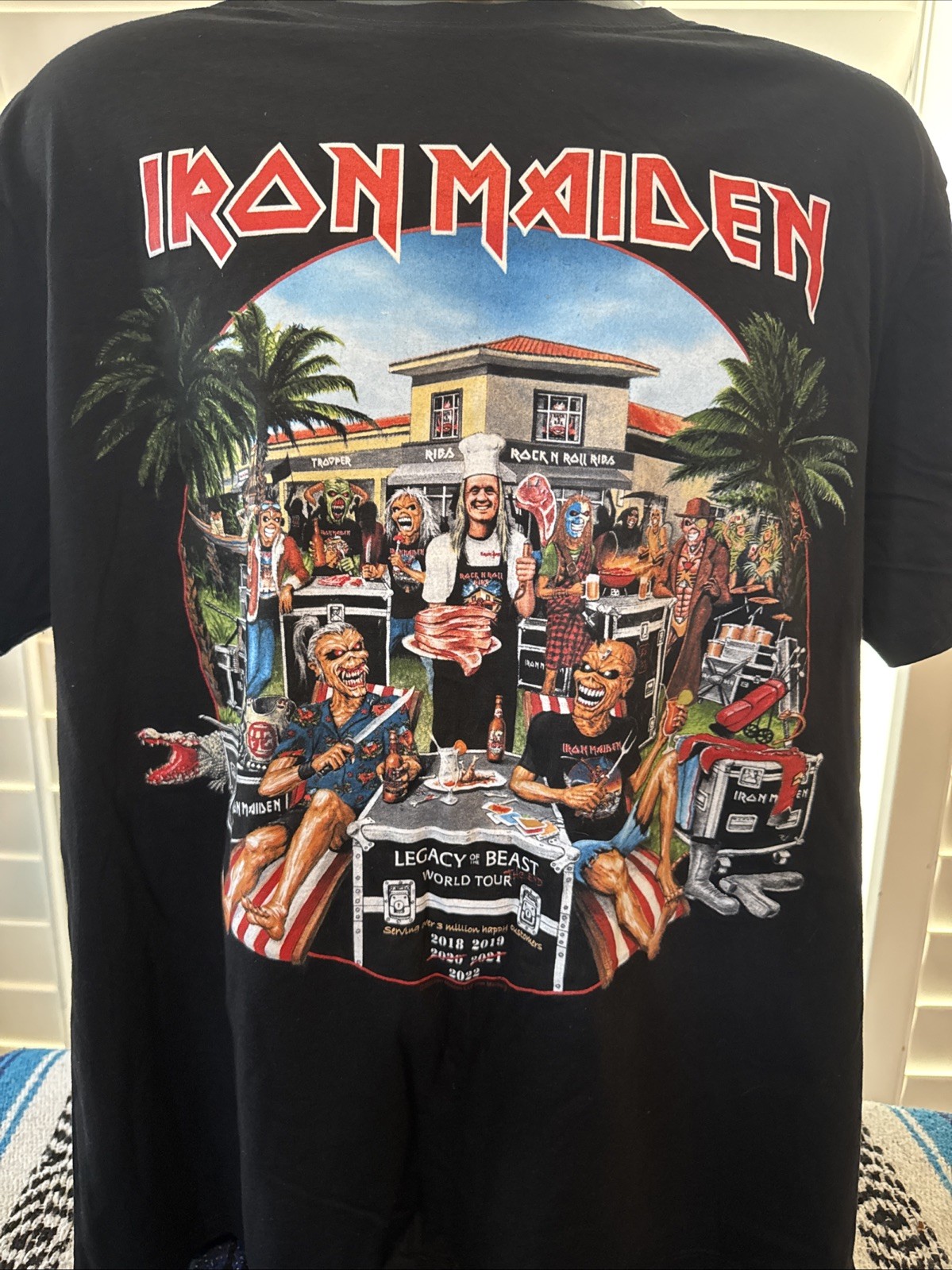 Rare Iron Maiden Official “Legacy Of The Beast” 2018-2022 Tour T-Shirt XL New