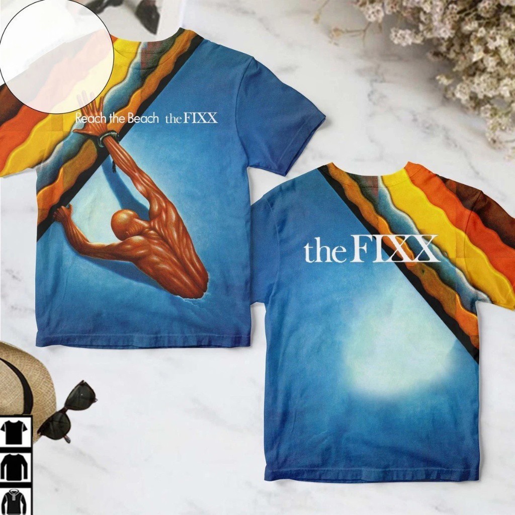 Tour The Fixx Band Reach the Beach Album 3D T-shirt S to 5XL BA630