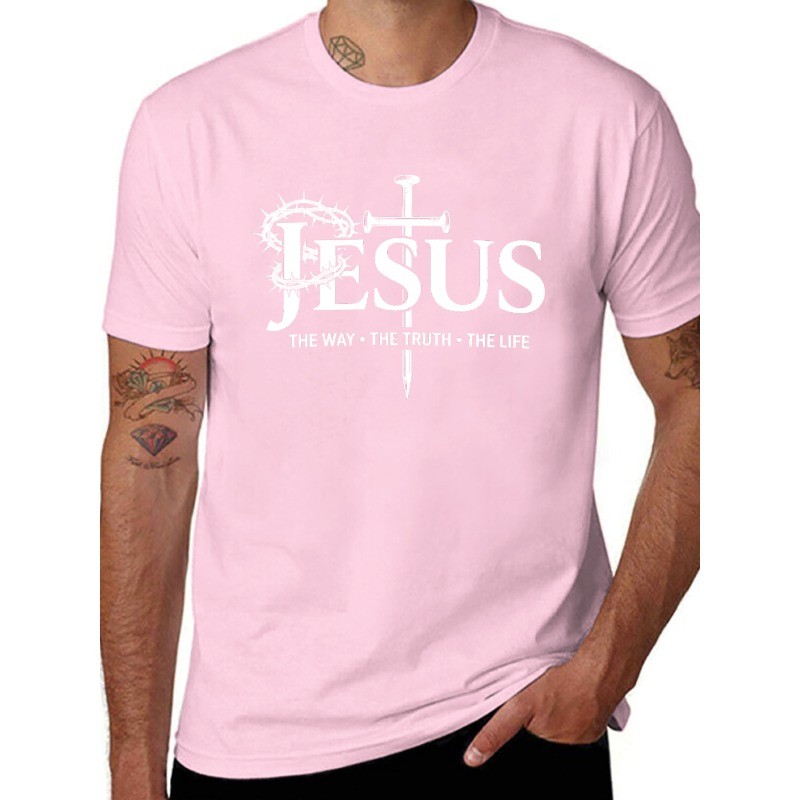 Jesus The Way The Truth The Life Shirt Christian Cross Faith Religious Gift Tee
