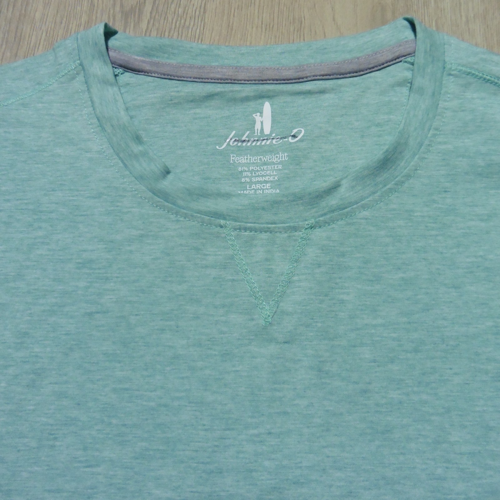 JOHNNIE-O Mens L LARGE THE COURSE T SHIRT PERFORMANCE GOLF TEE TROPICAL GREEN
