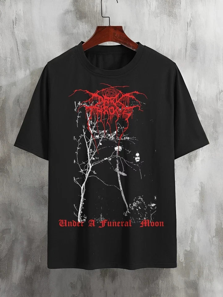 Darkthrone BAND Under A Funeral Moon T-Shirt Full Size S-5XL BH1658