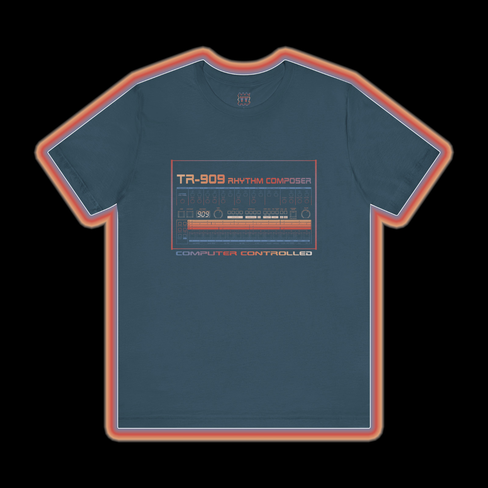 TR-909 Rhythm Composer (Roland 909 Drum Machine) – Vintage Voltage T-Shirt