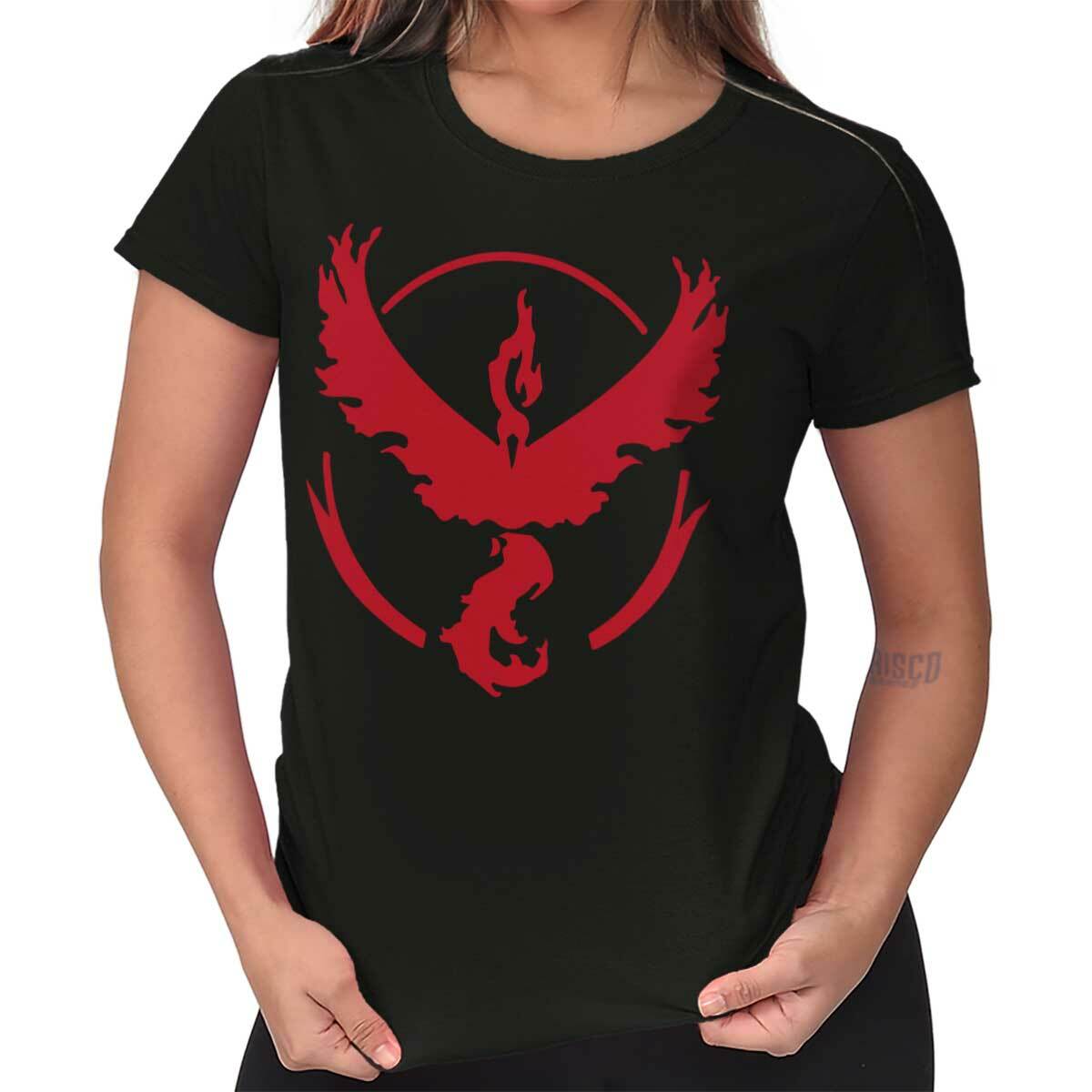 Anime Manga Team Instinct Bird GO Emblem Womens Top Junior Graphic Tee