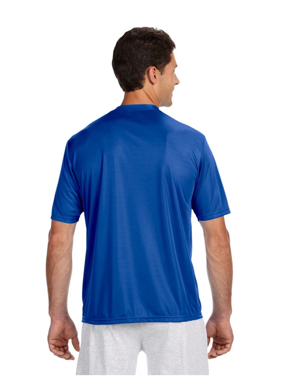 A4 N3142 Mens Short Sleeve DriFit Cooling Performance Shirt Small Royal Blue New