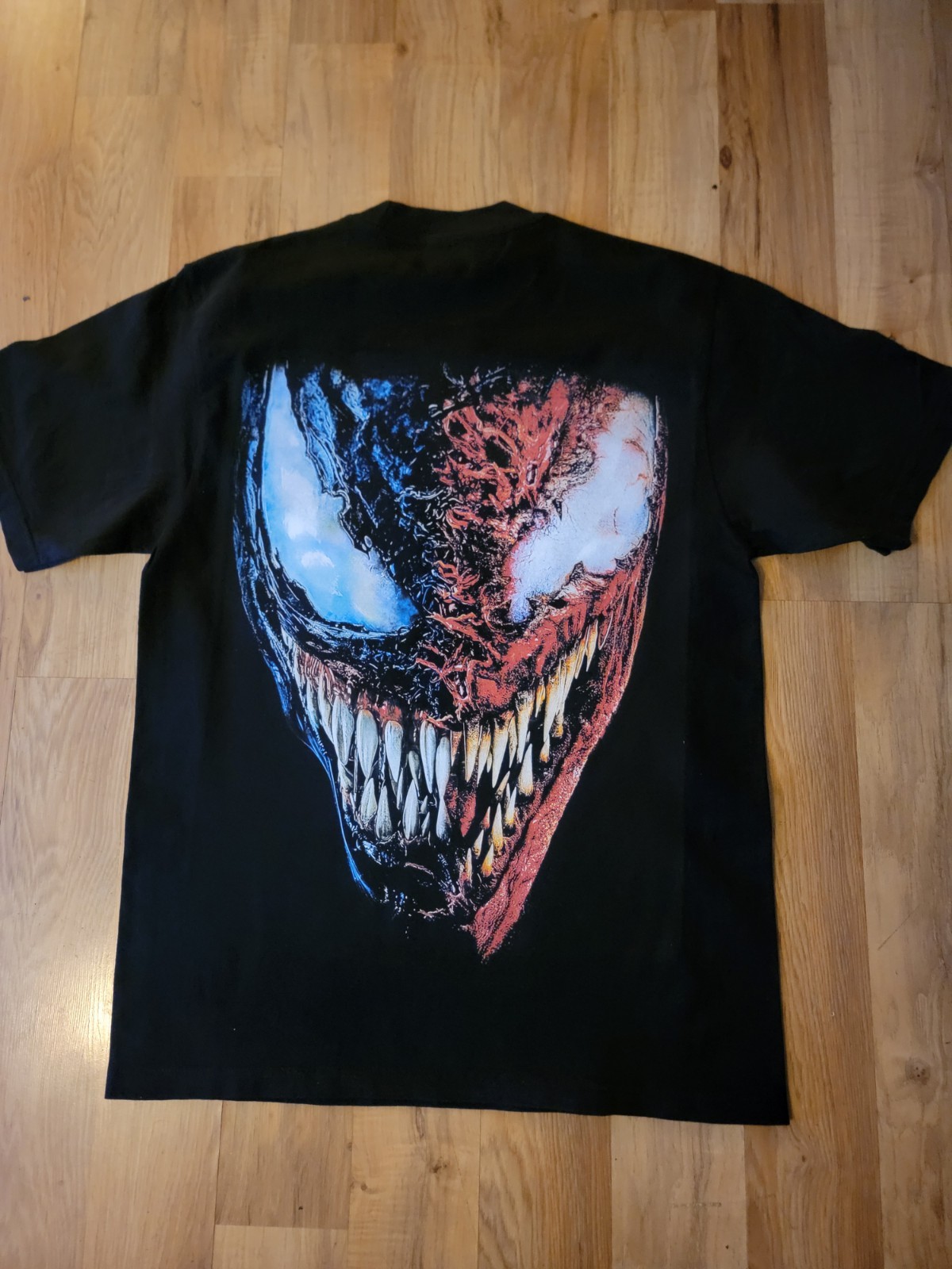 VENOM VS SPIDERMAN ON A SHAKA HEAVYWEIGHT GARMET DYED T SHIRT “MODERN”