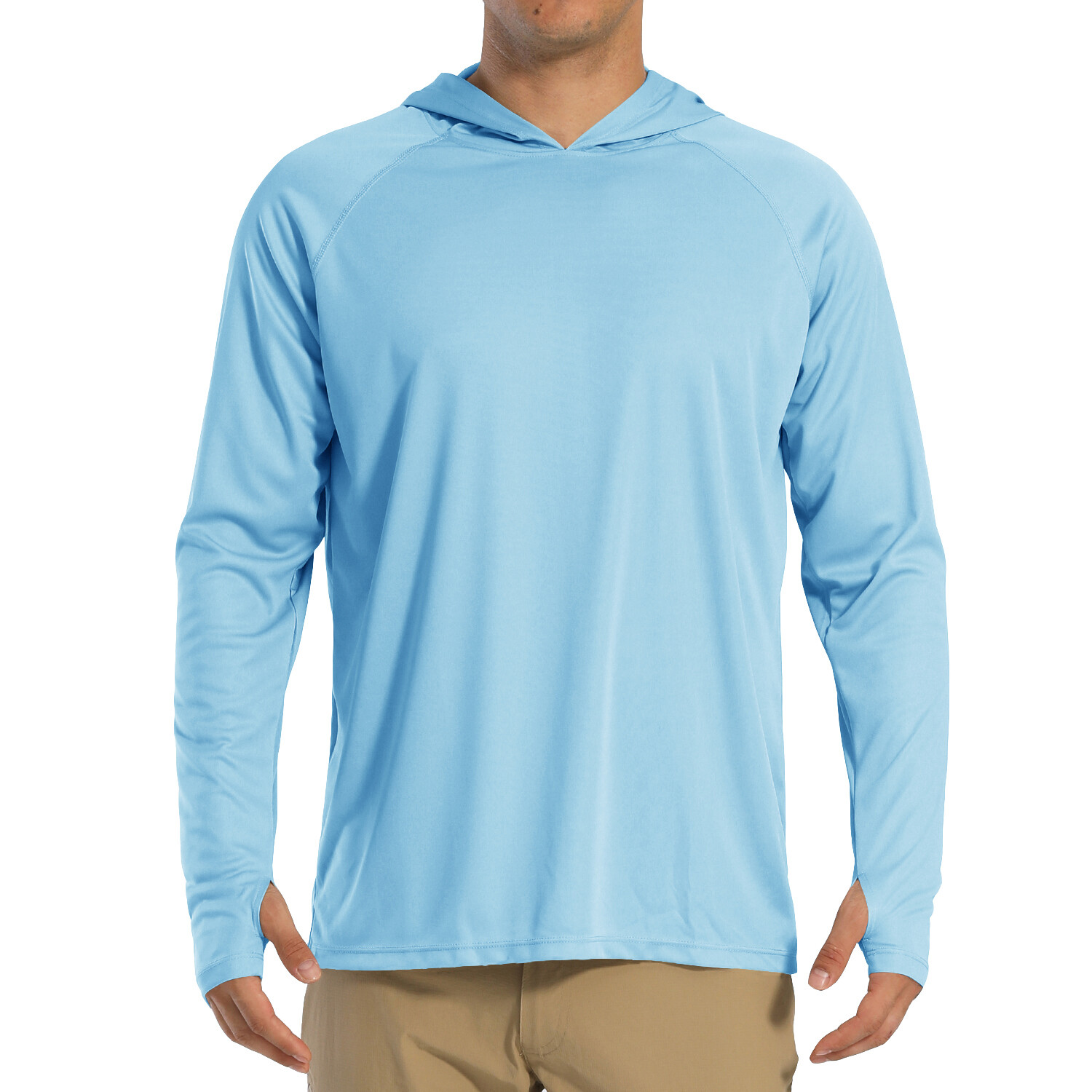 UPF50+ Men’s Long Sleeve Fishing Shirts UV Protection Hoodie Casual Sport Shirts