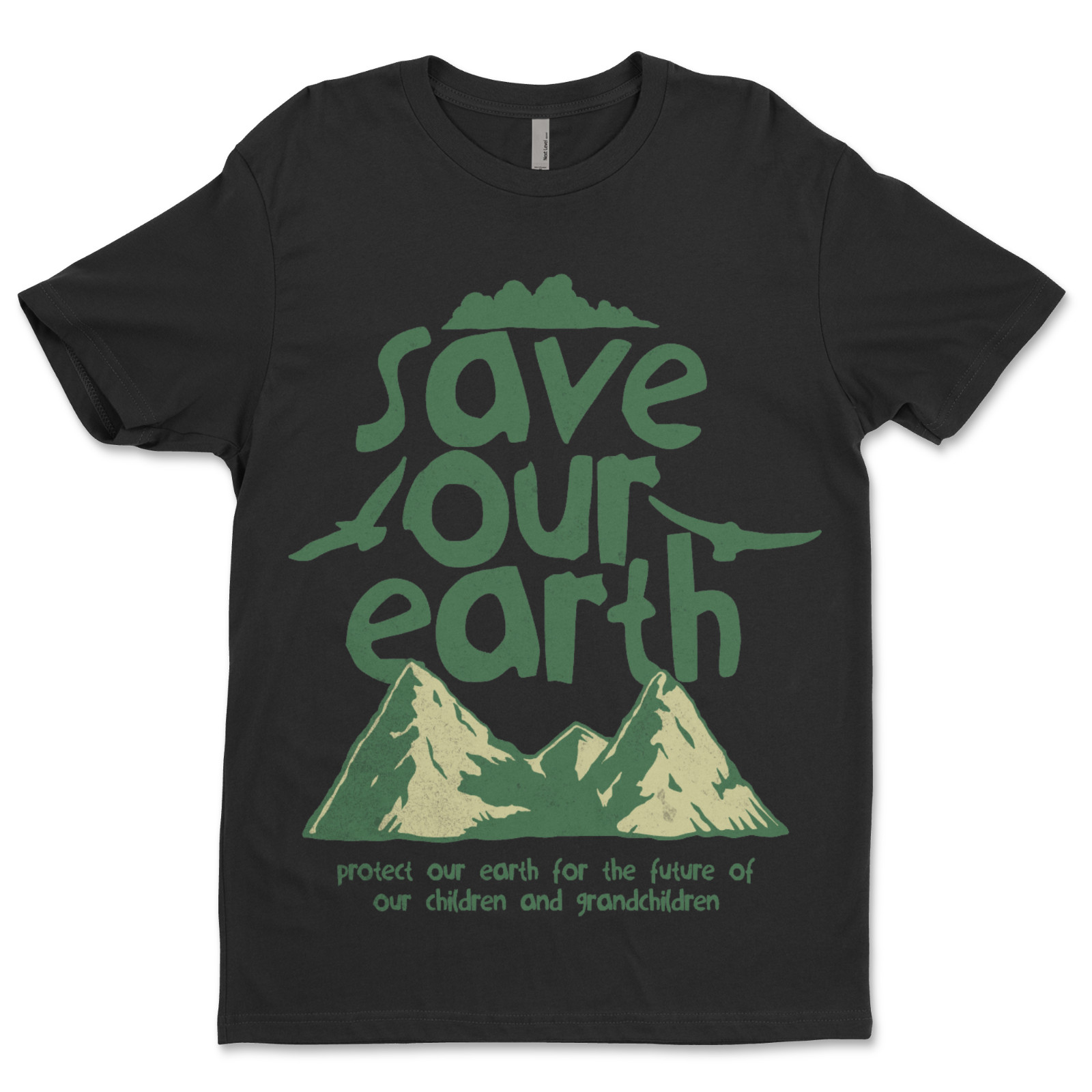Custom T-Shirt,Save our Earth Dtf Print On Next Level T-Shirt unisex Soft Cotton