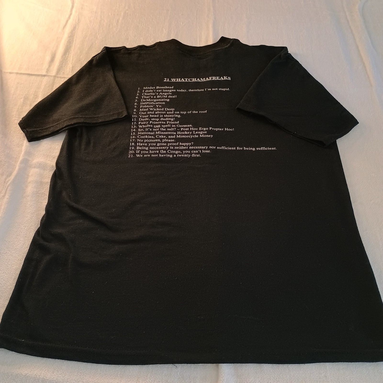 Unisex Adult M T-Shirt Graphic Front & Back Logic Vintage Ultra Cotton Academy