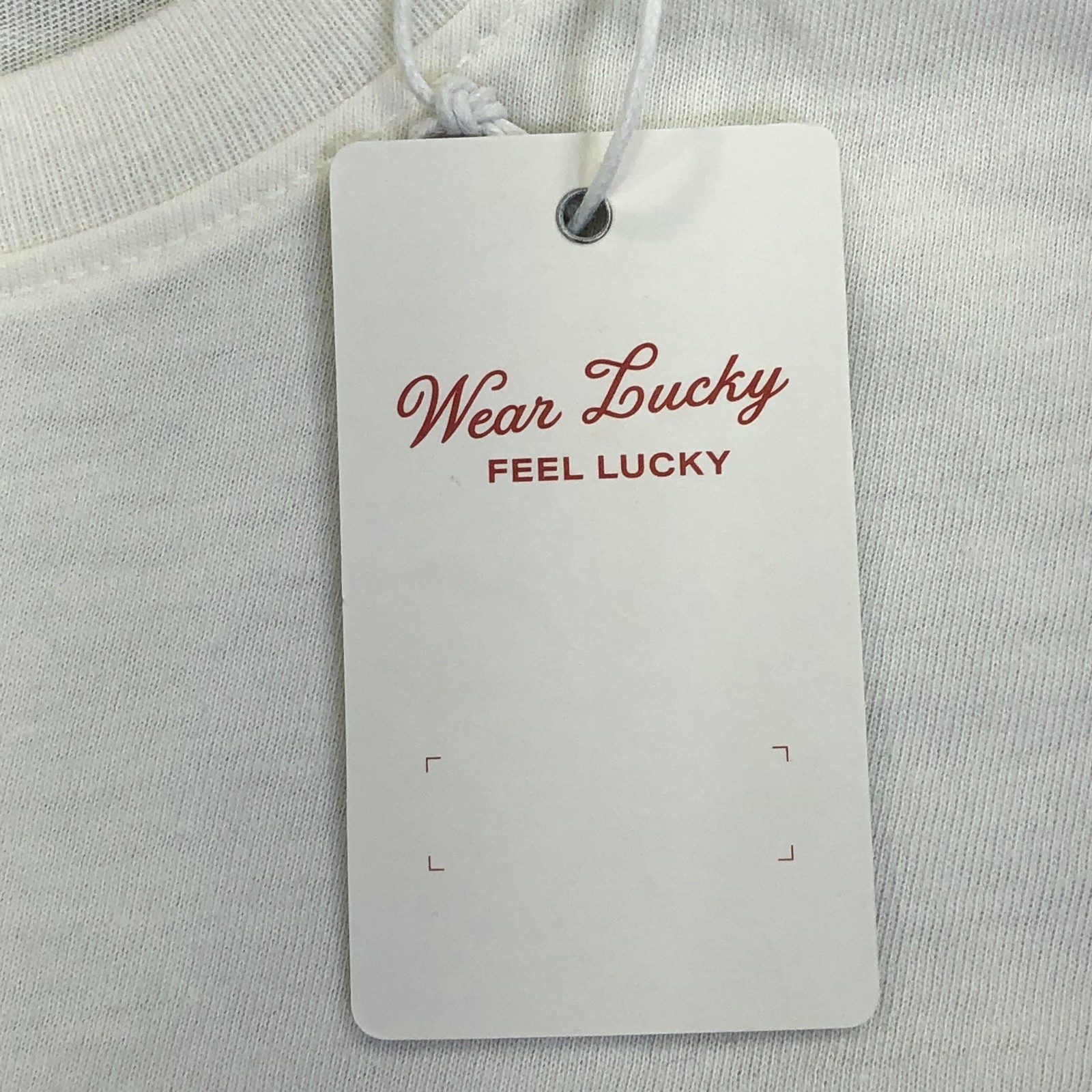 Lucky Brand Shirt Mens Medium White Bear 1990 Clover Arrows Graphic Crewneck Tee