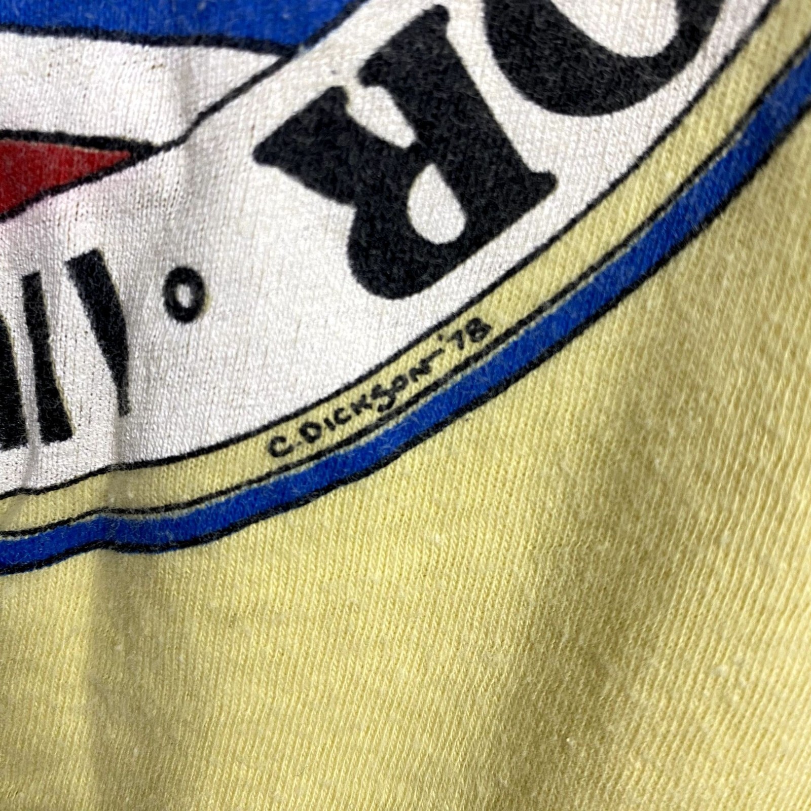 Vintage 70s Waikiki Beach Bikini Inspector Graphic T Shirt Yellow Mens Small S