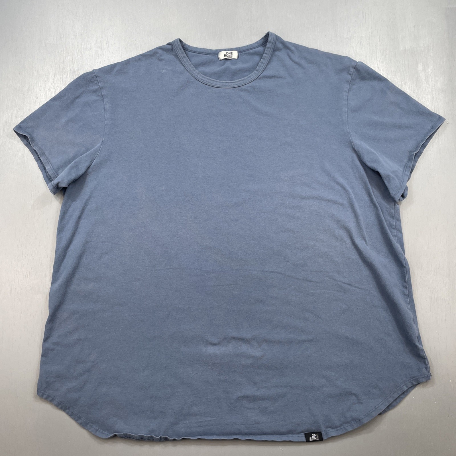 One Bone Shirt Men 3 4XL Scoop Curved Hem Tee Short Sleeve Crew Neck Blue Canada