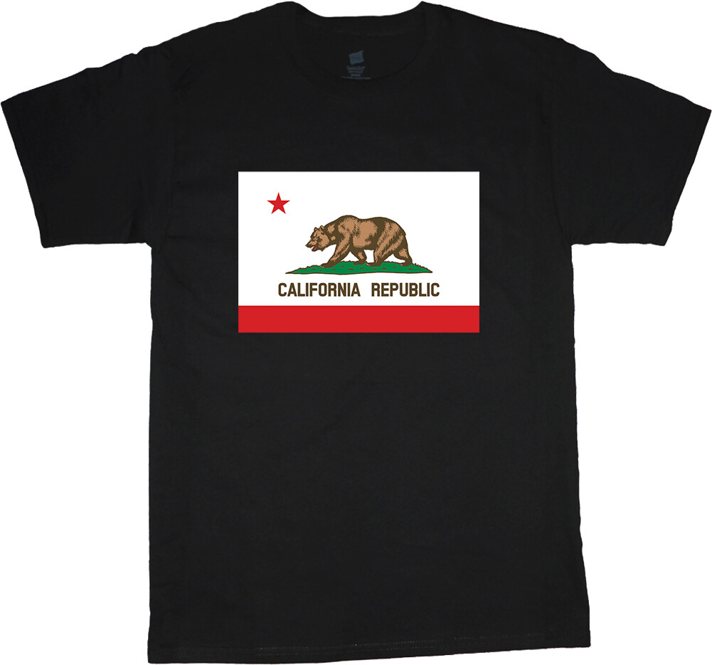 Big man shirt California flag decal tee mens plus size big and tall 5X 6X 7X 10X