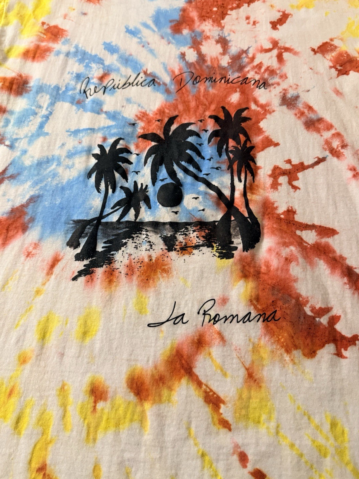 VTG Aremar Tie Dye Shirt XXL Republica Dominicana La Romana Beach Graphic Tee