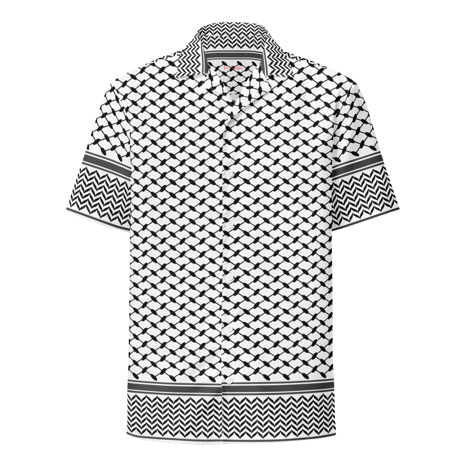 Keffiyeh Unisex button shirt, Palestine Keffiyeh Button Shirt, Keffiyeh Shirt