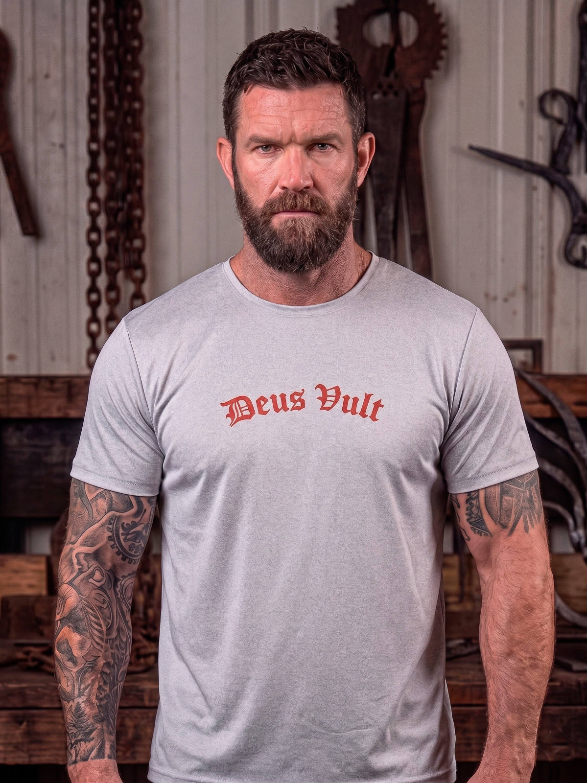 Knights Crusader Cross T-Shirt Deus Vult Soft Polyester Spandex Templar Tee