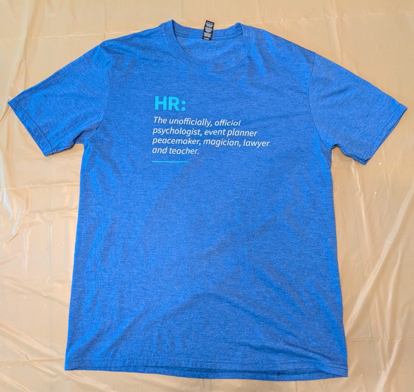 Human Resources T-Shirt Funny Large Blue ApplicantPro Perfect Tri
