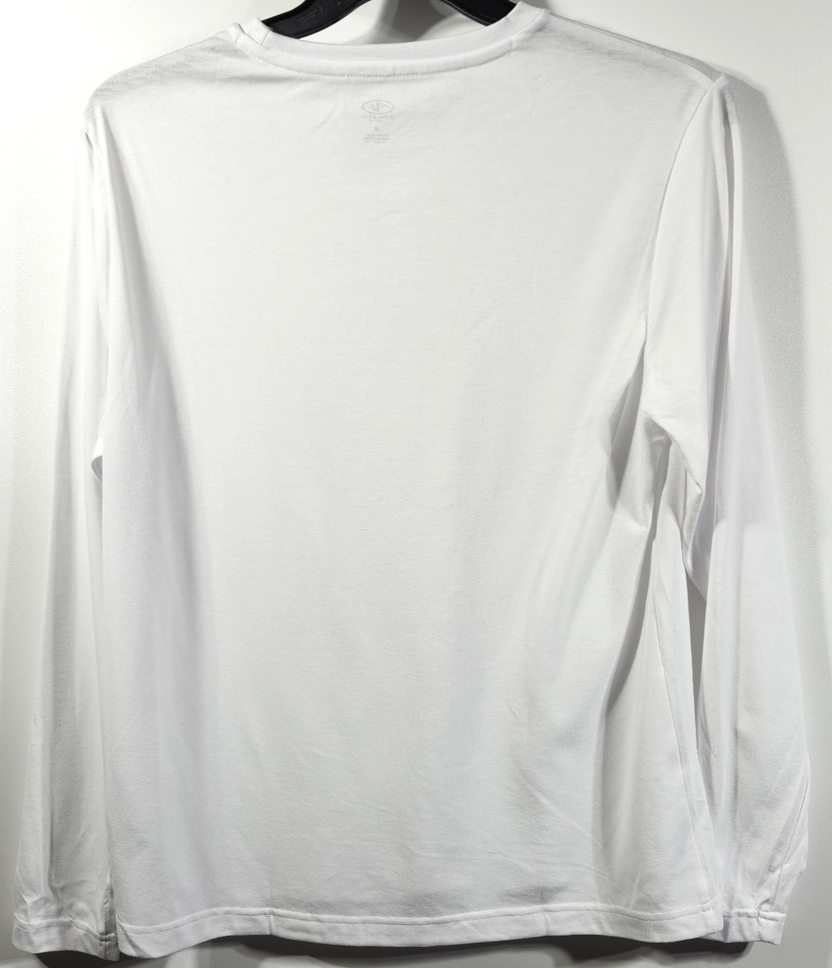 Men’s T-Shirt Size Medium White Long Sleeve Athletic Works Moisture Wicking