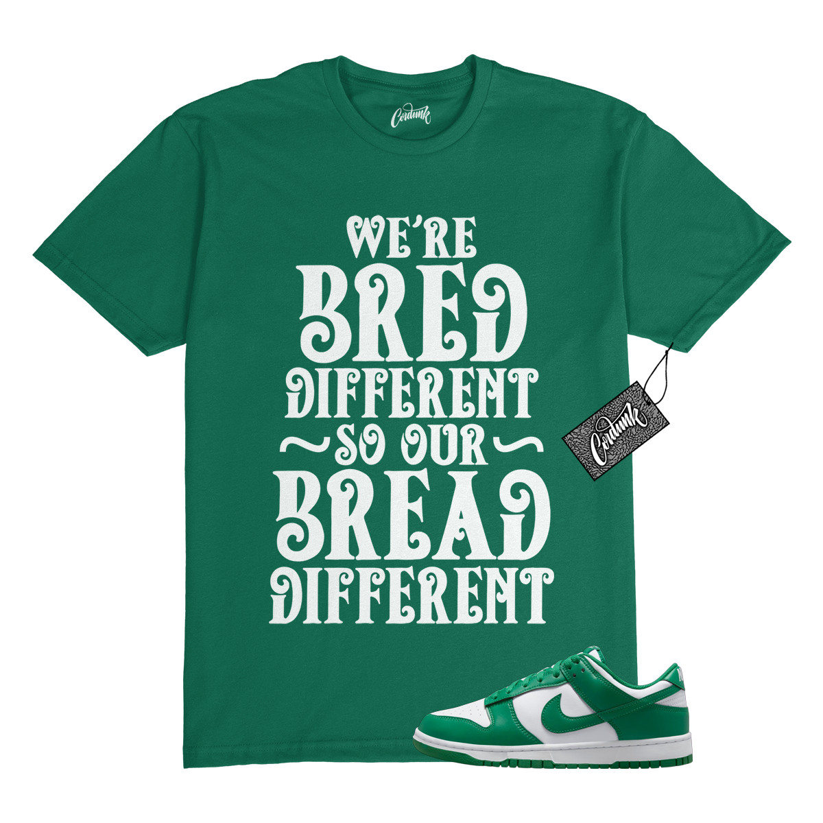 Dunk Malachite Green White Low T Shirt Match BREAD