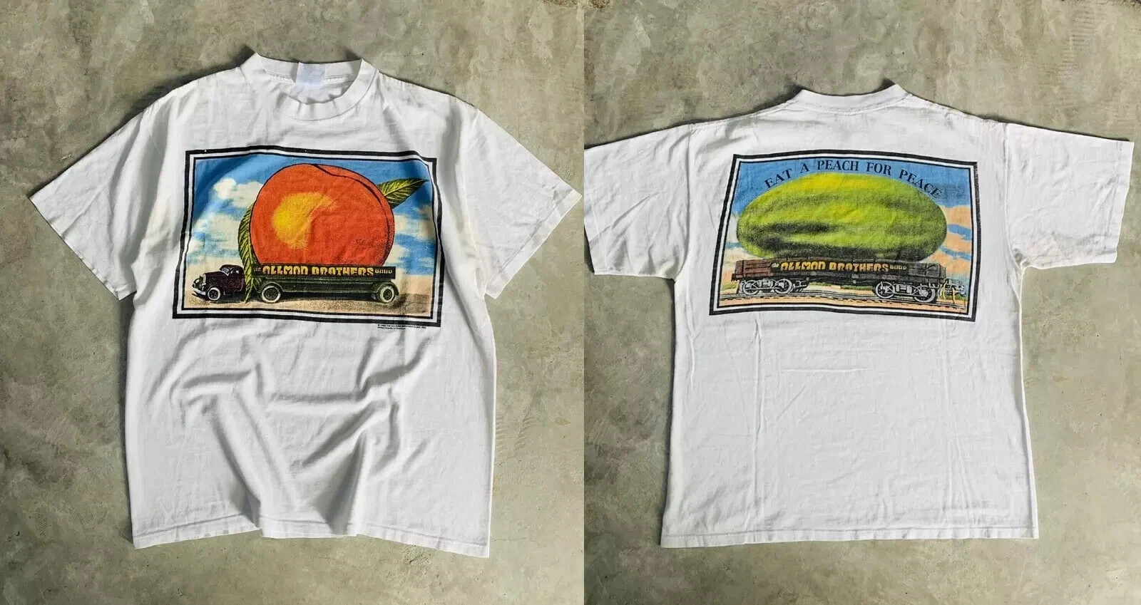 1992 The Allman Brothers – EAT A PEACH FOR PEACE White Shirt