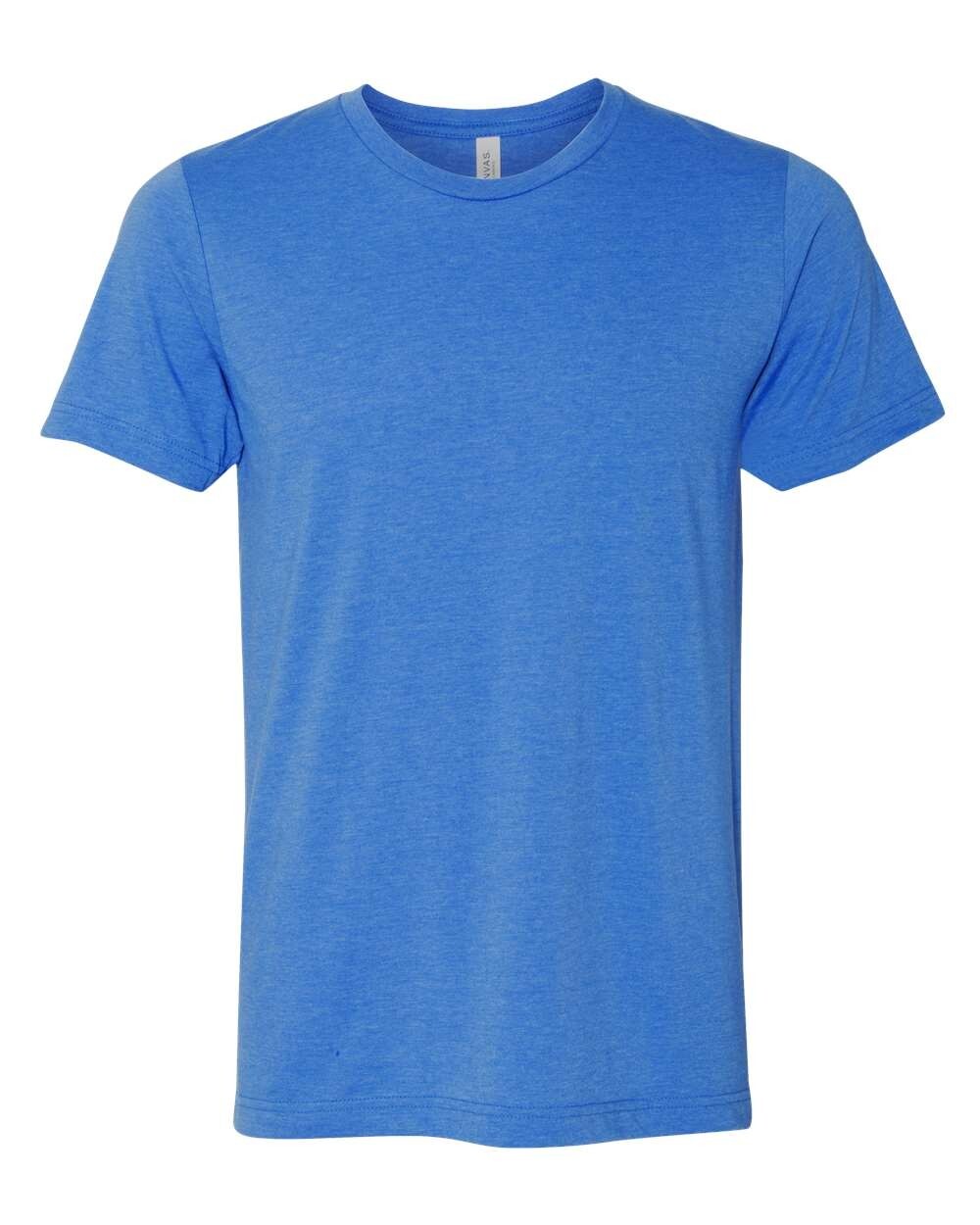 Bella + Canvas 3001CVC XL Heather True Royal CVC Jersey Unisex Blue Tshirt