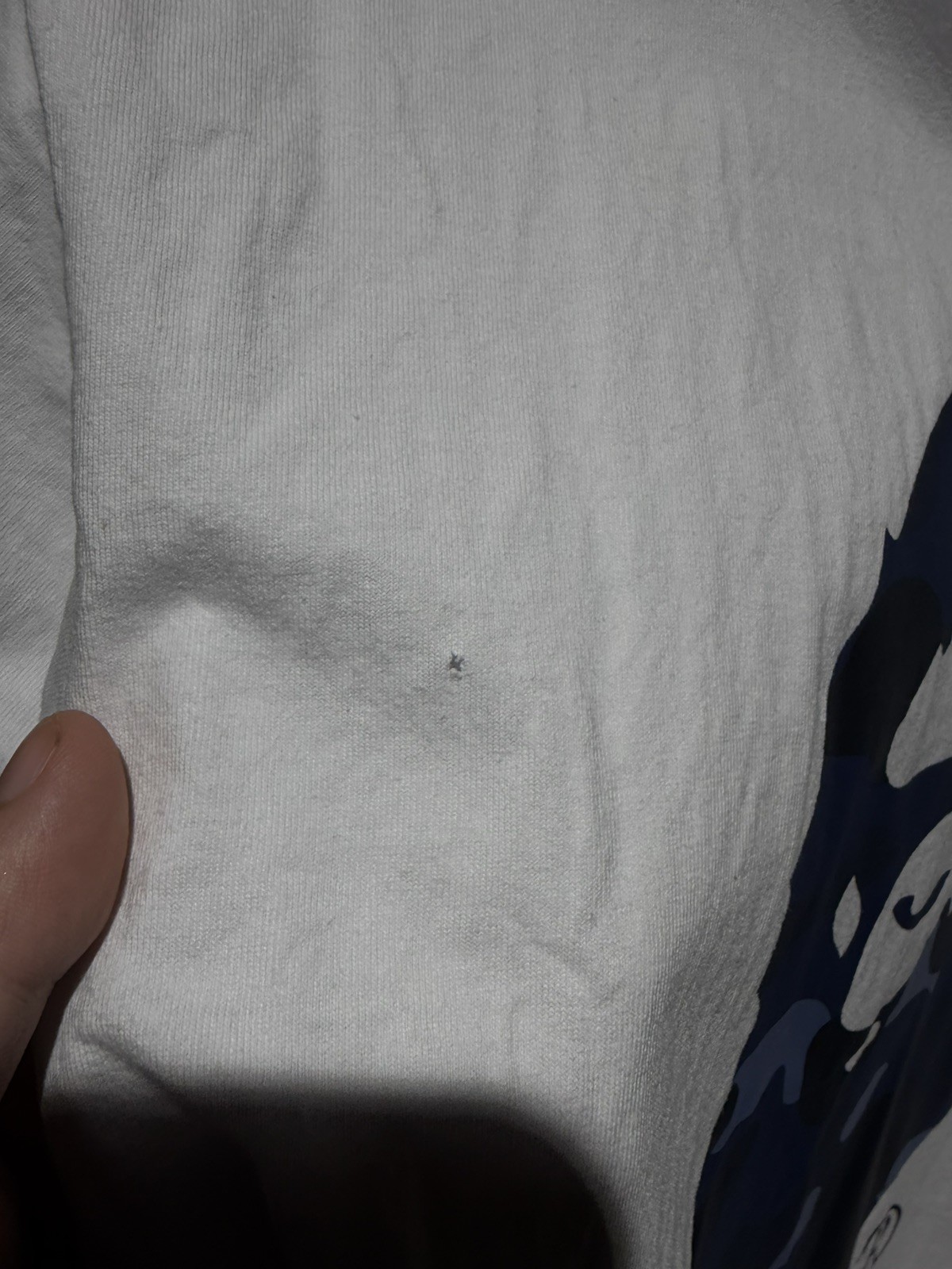 Bape Color Camo Big Ape Head Tee White/Navy Size M 100% authentic Some Flaws